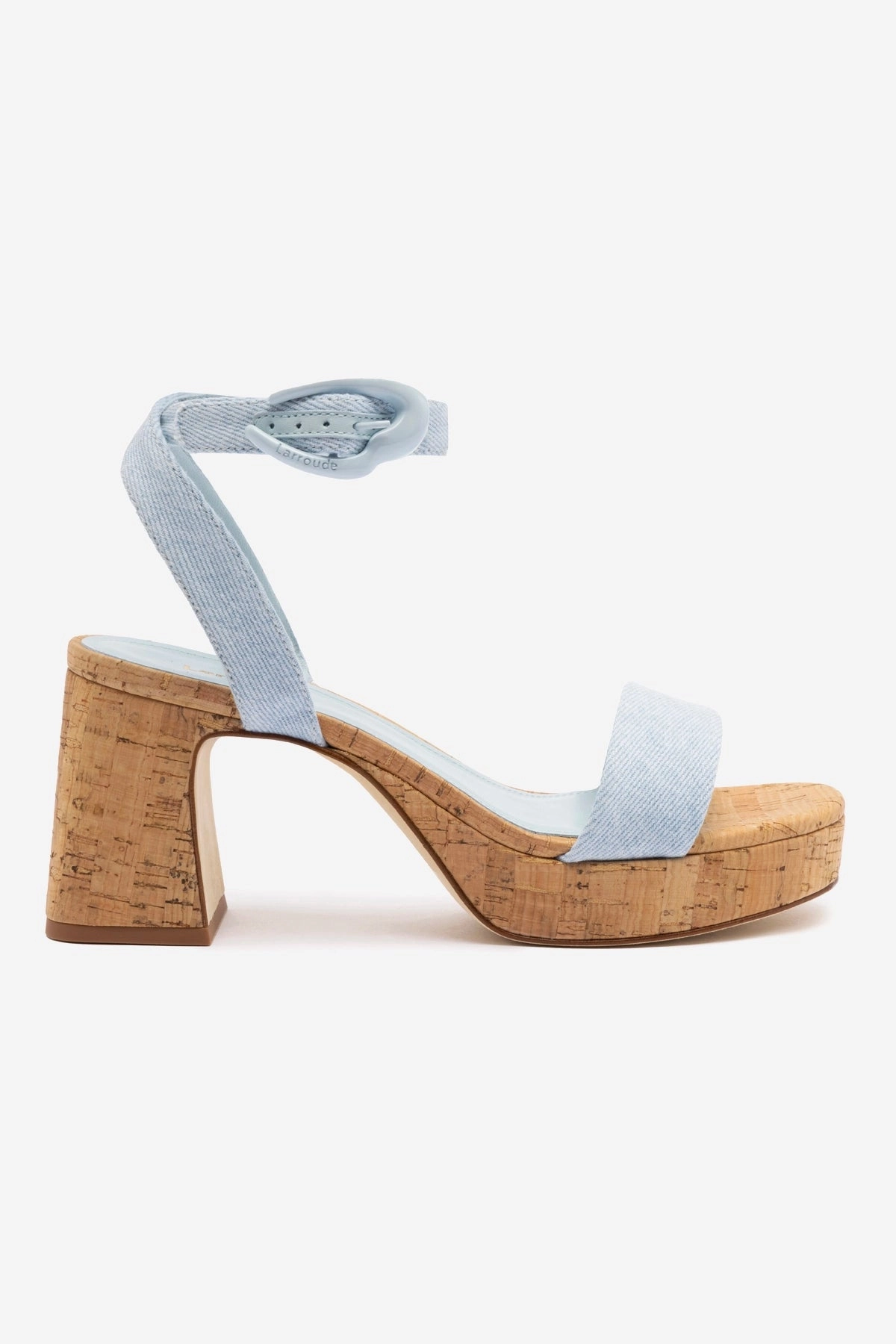 Dolly Verona Low Sandal In Maya Denim and Natural Cork Space Vibe