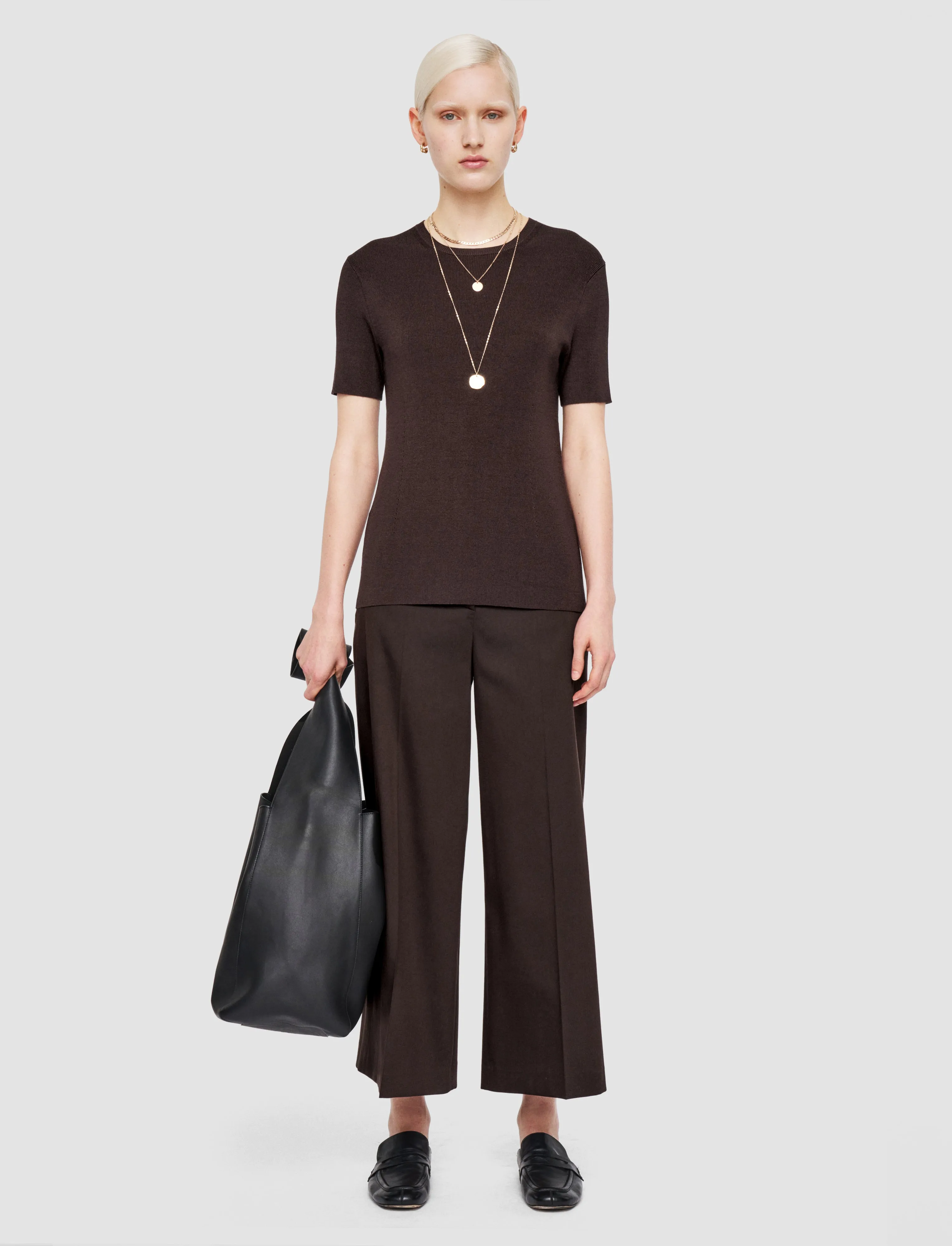 Satiny Rib Knit Top Wardrobe Must Daywear Fit