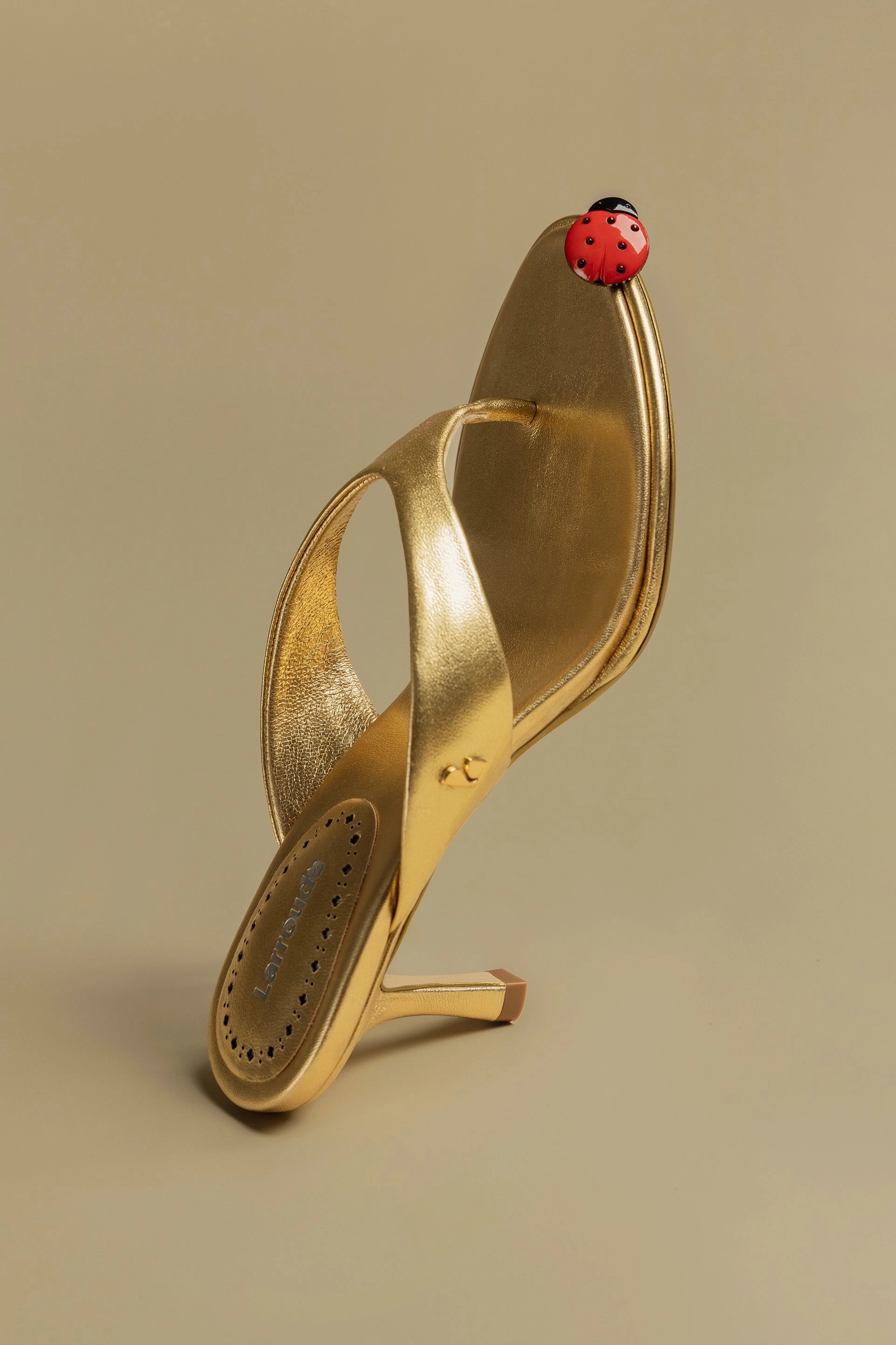 Light Core Gaia Sandal In Gold Metallic Leather