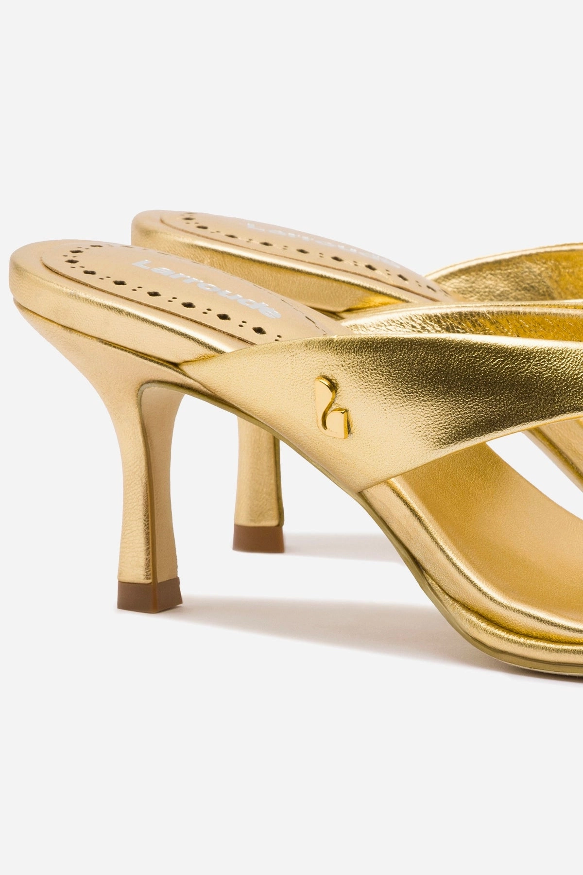 Meta Move Gaia Sandal In Gold Metallic Leather