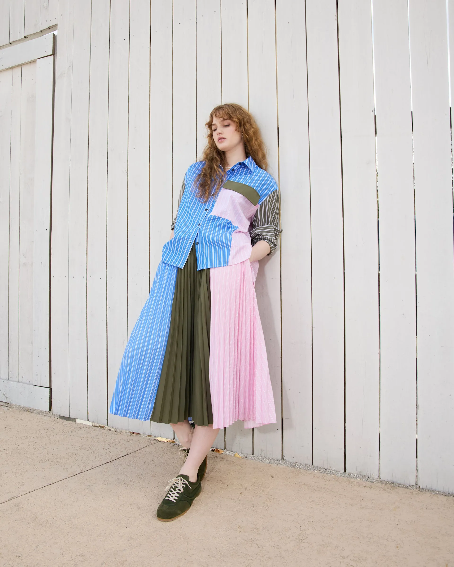 Topher Stripe Top Flatlock Seam Technique Variable Tension Adjustment