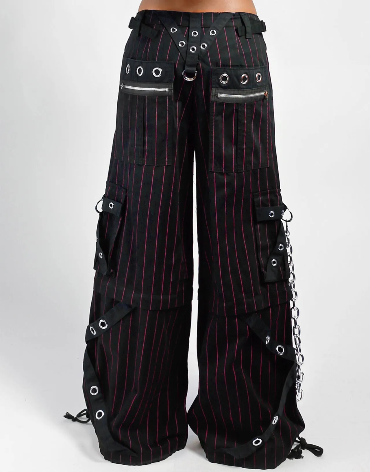 Breathable mesh design GODFATHER CHAIN PANT RED STRIPE