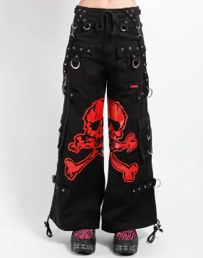 MEGA SKULL PANT RED High Density Weave Cozy Material