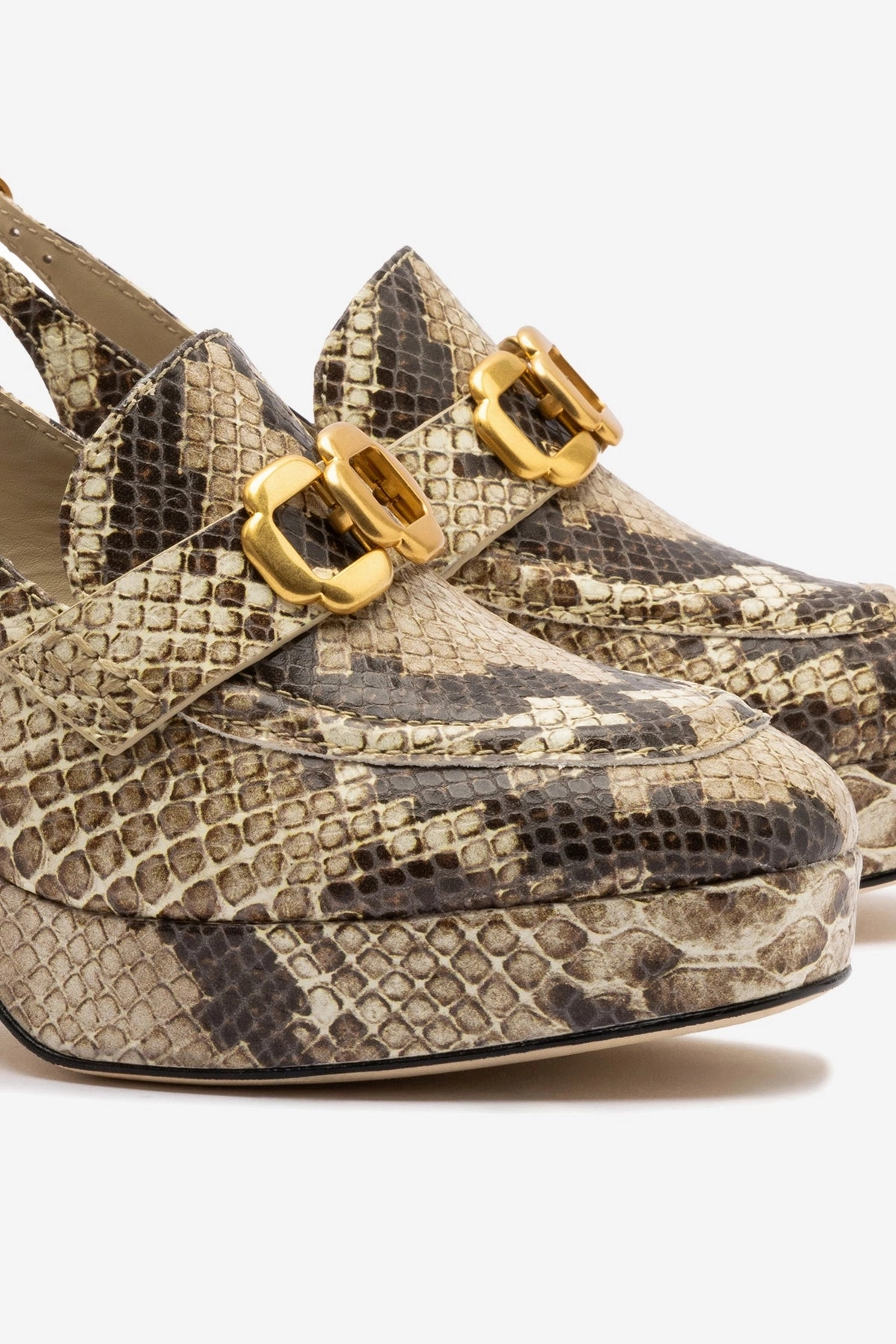 Harrington Loafer Low In Neutral Snake Leather Velvet Soft