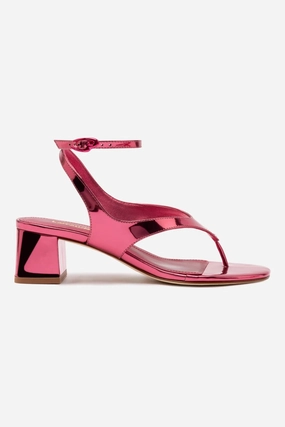 Gaia Block Sandal In French Rose Specchio Action Ready Durable Build Minimalist Fans