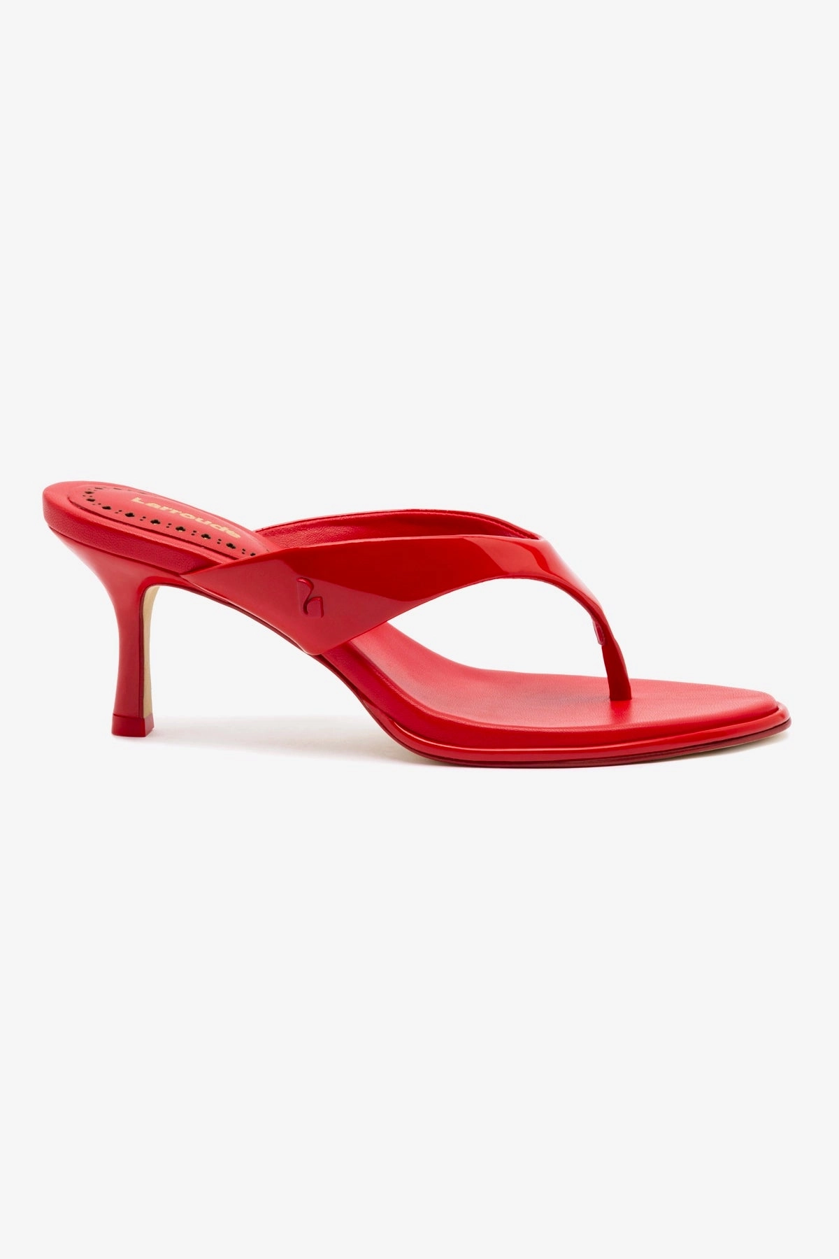Gaia Sandal In Scarlet Leather Rapid Motion