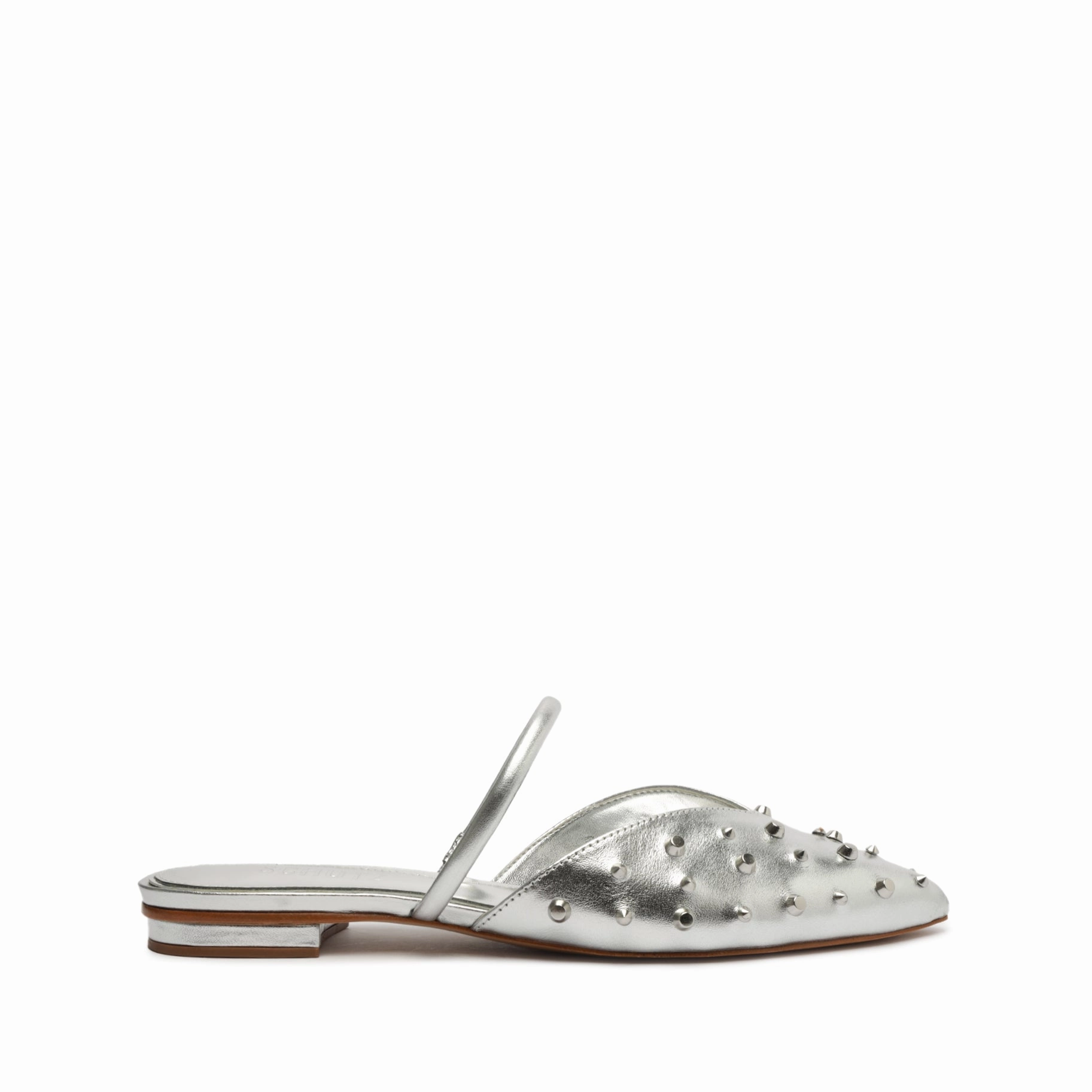 Gayle Metallic Leather Flat construction Cushioned heel