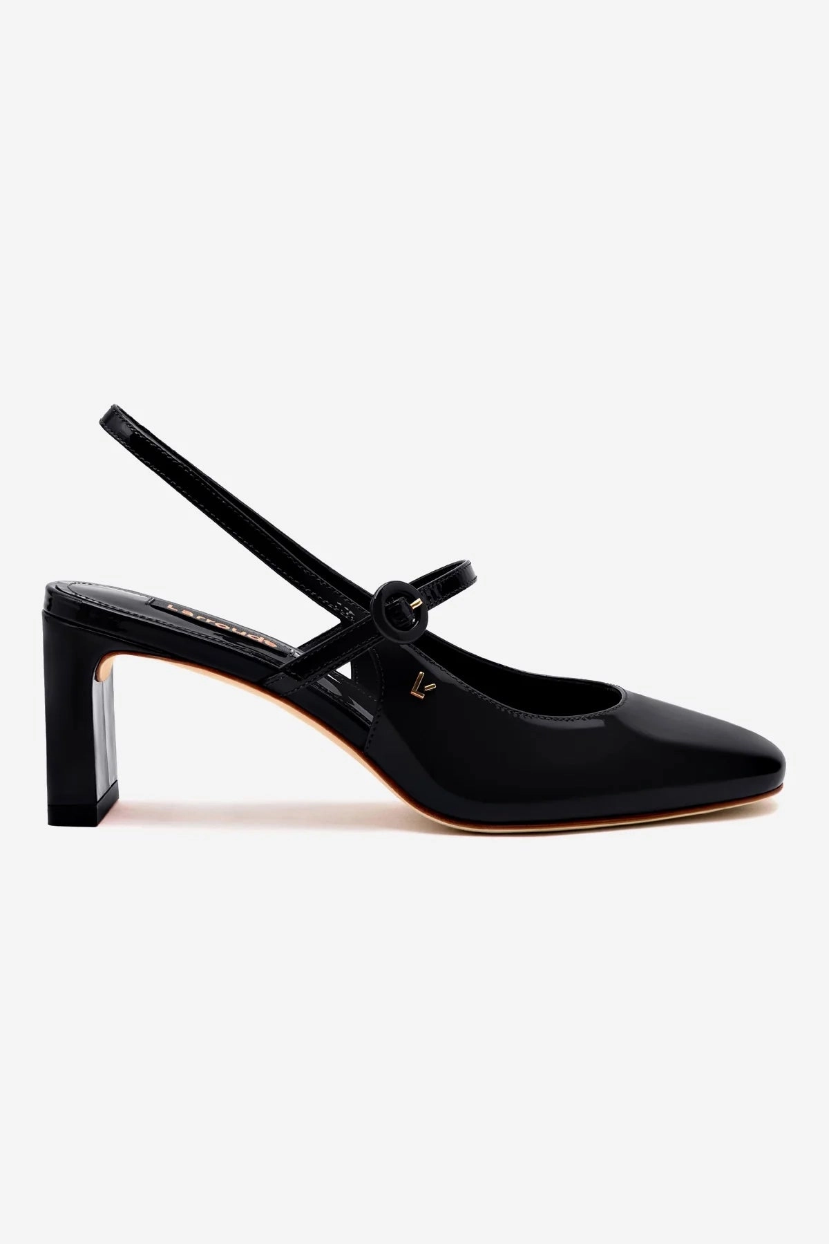 Georgina Pump In Black Patent Leather Block Walk