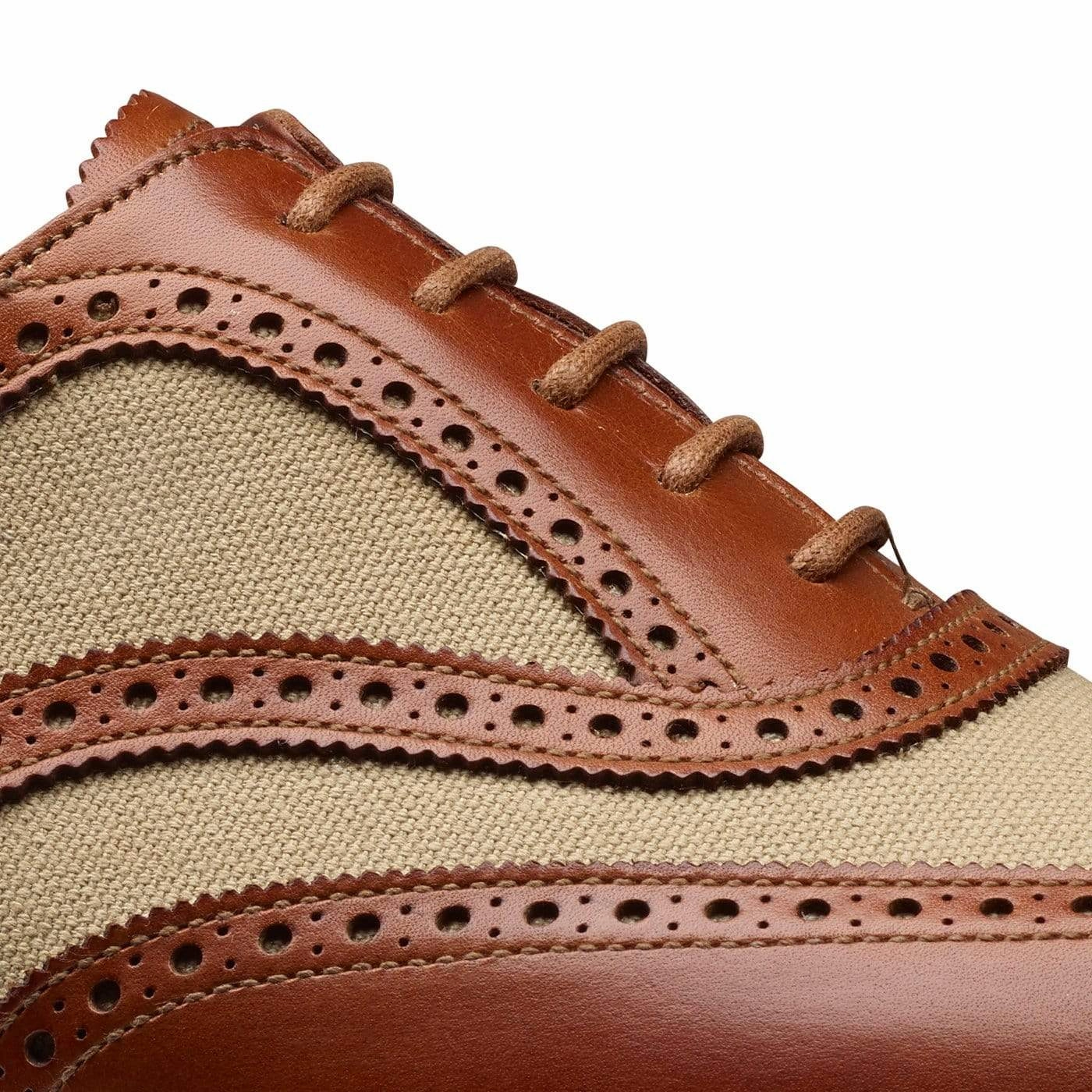 Gerrard 4 Mahogany Calf & Stone Canvas Lightweight Oxfords