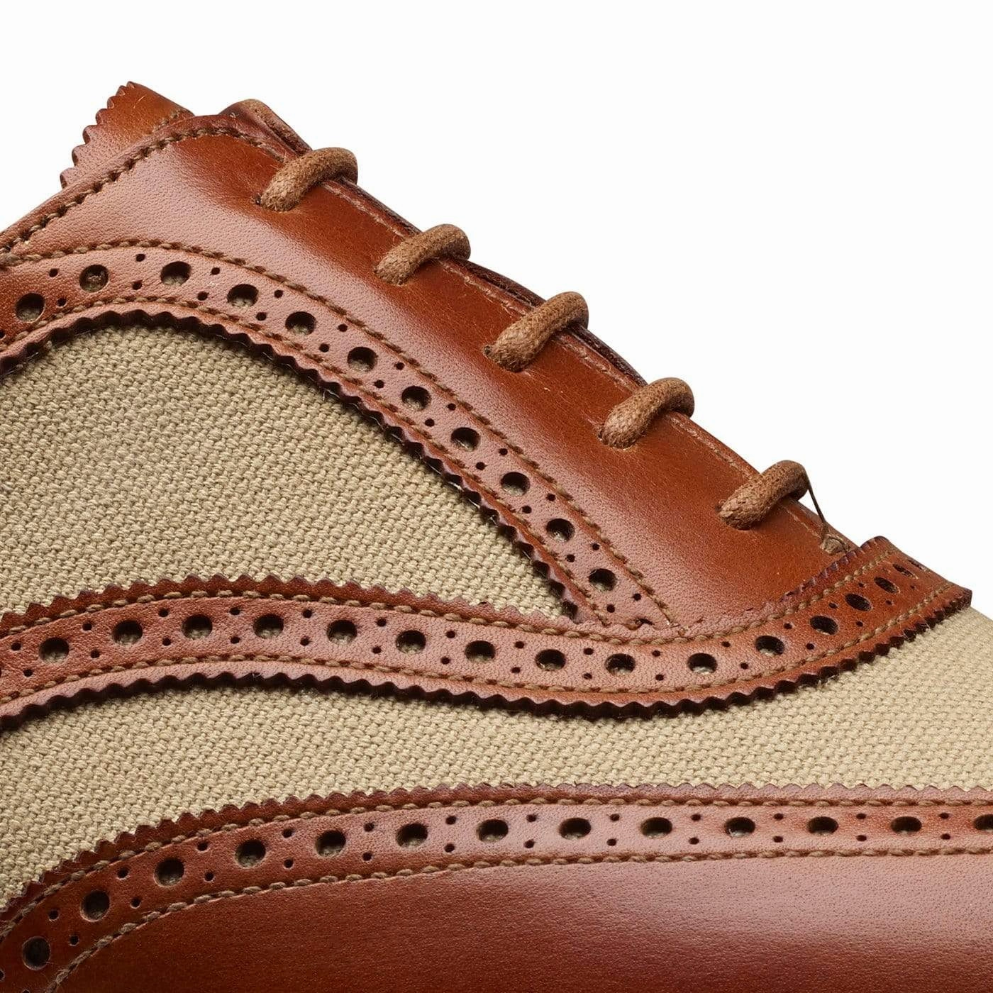 Soft Leather Oxfords Gerrard 4 Mahogany Calf & Stone Canvas