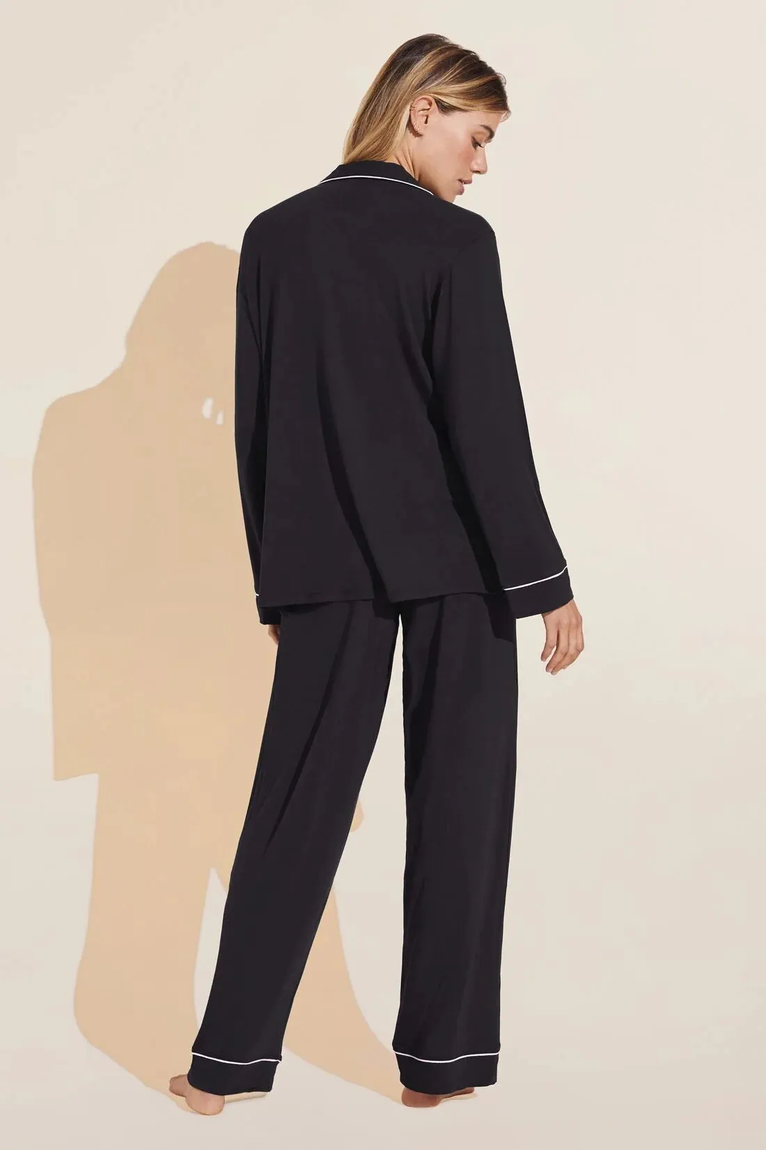 Gisele TENCEL Modal Long PJ Set Hydrophobic Threadwork Loose Sweater