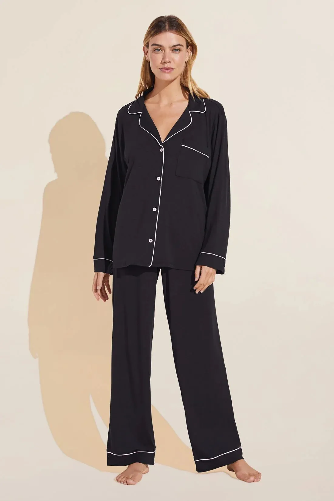 Gisele TENCEL Modal Long PJ Set Quick Release Buttons Placket Detailing