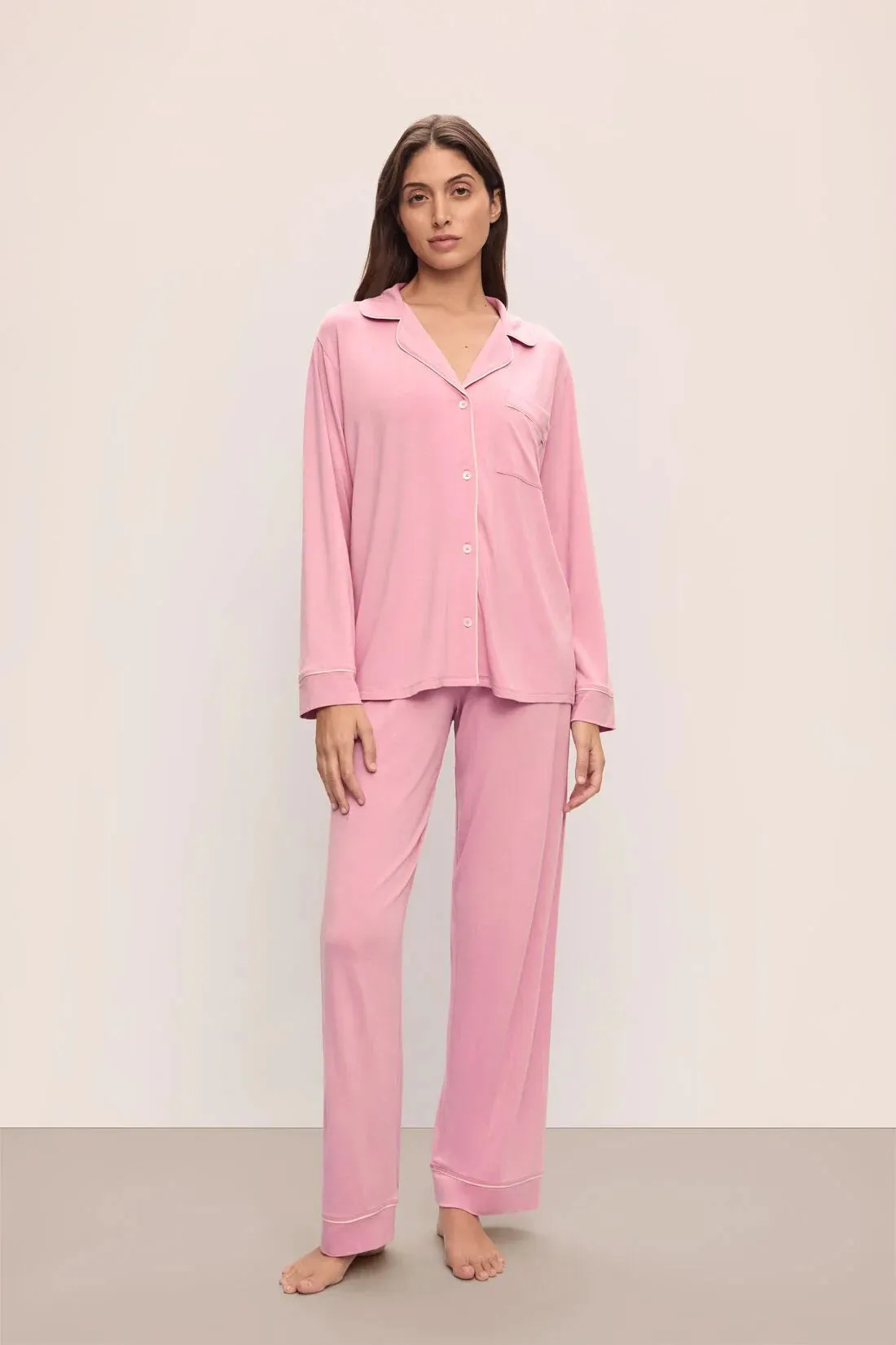 NonRestrictiveCollar DurableBlend Gisele TENCEL Modal Long PJ Set
