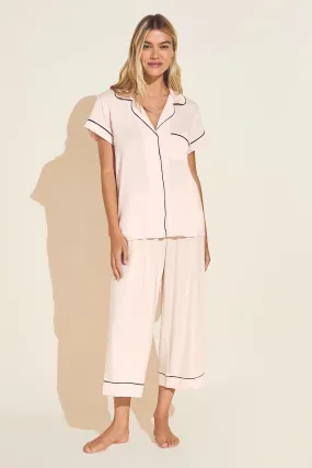 ElasticTrimming Gisele TENCEL Modal Short Sleeve Cropped PJ Set