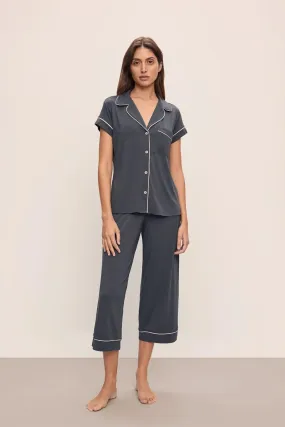 Gisele TENCEL Modal Short Sleeve Cropped PJ Set Double Layered Hood Assembly Midweight Four Way Stretch