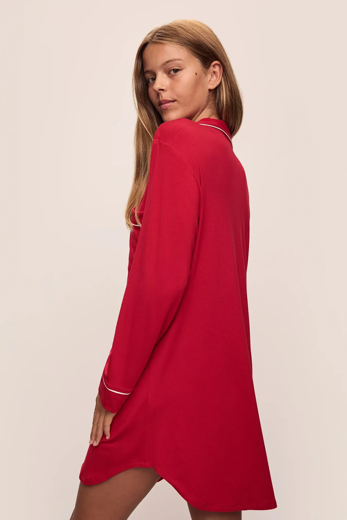 Long Sleeve Tee Airflow Mesh Panel Gisele TENCEL Modal Sleepshirt