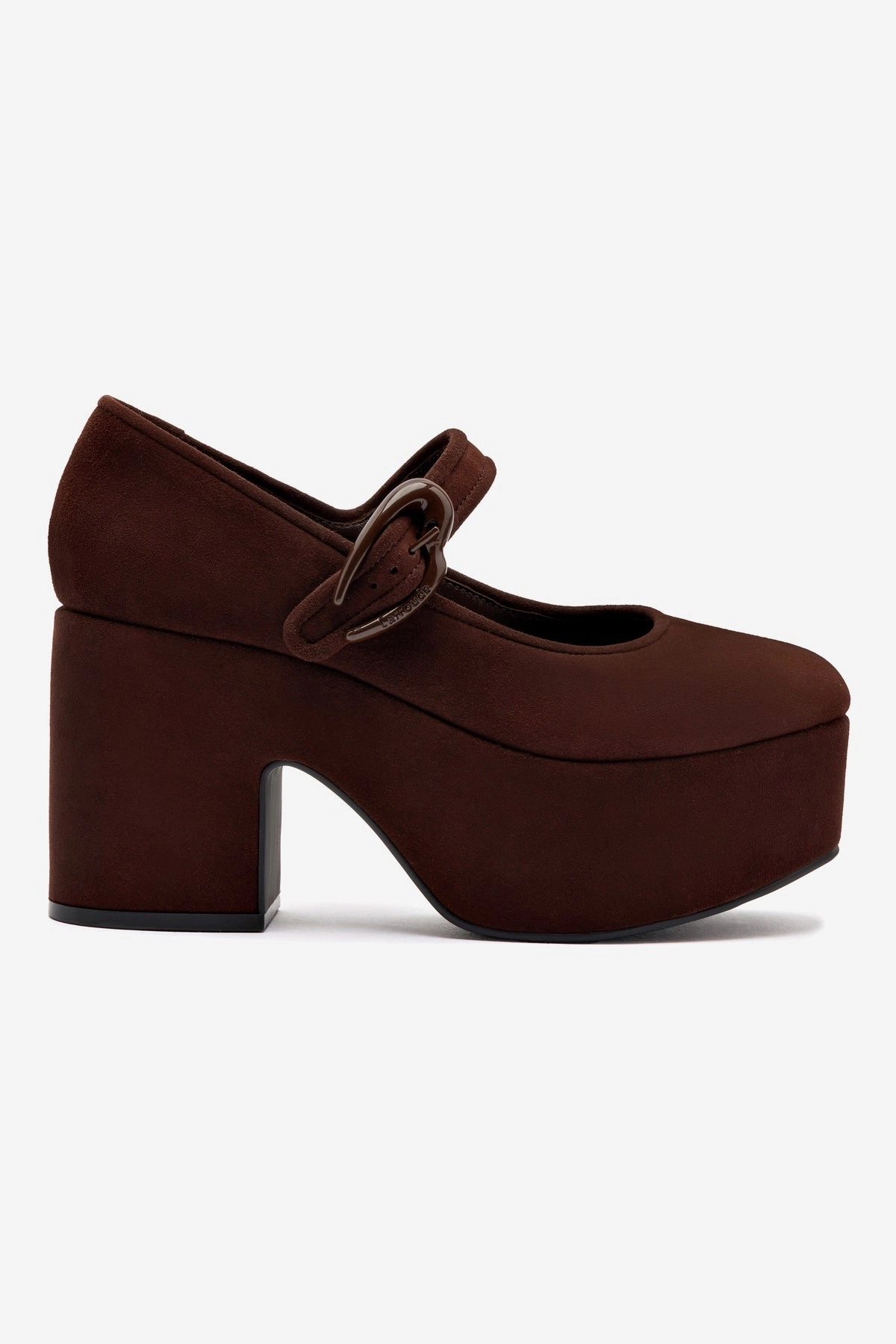 Lightweight Design Verona Flatform In Brown Suede