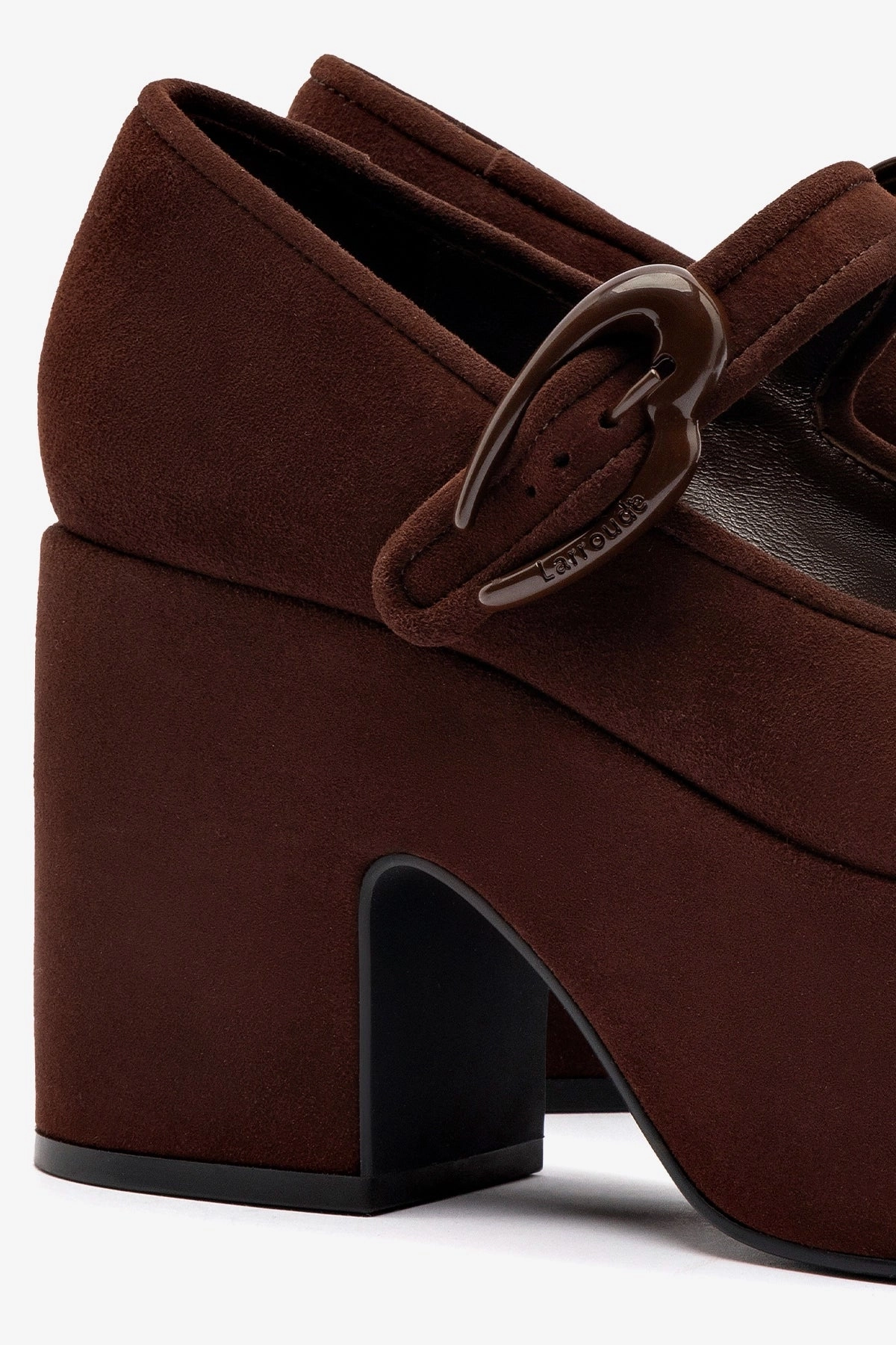 Verona Flatform In Brown Suede Non Restrictive Fit Curve Hug