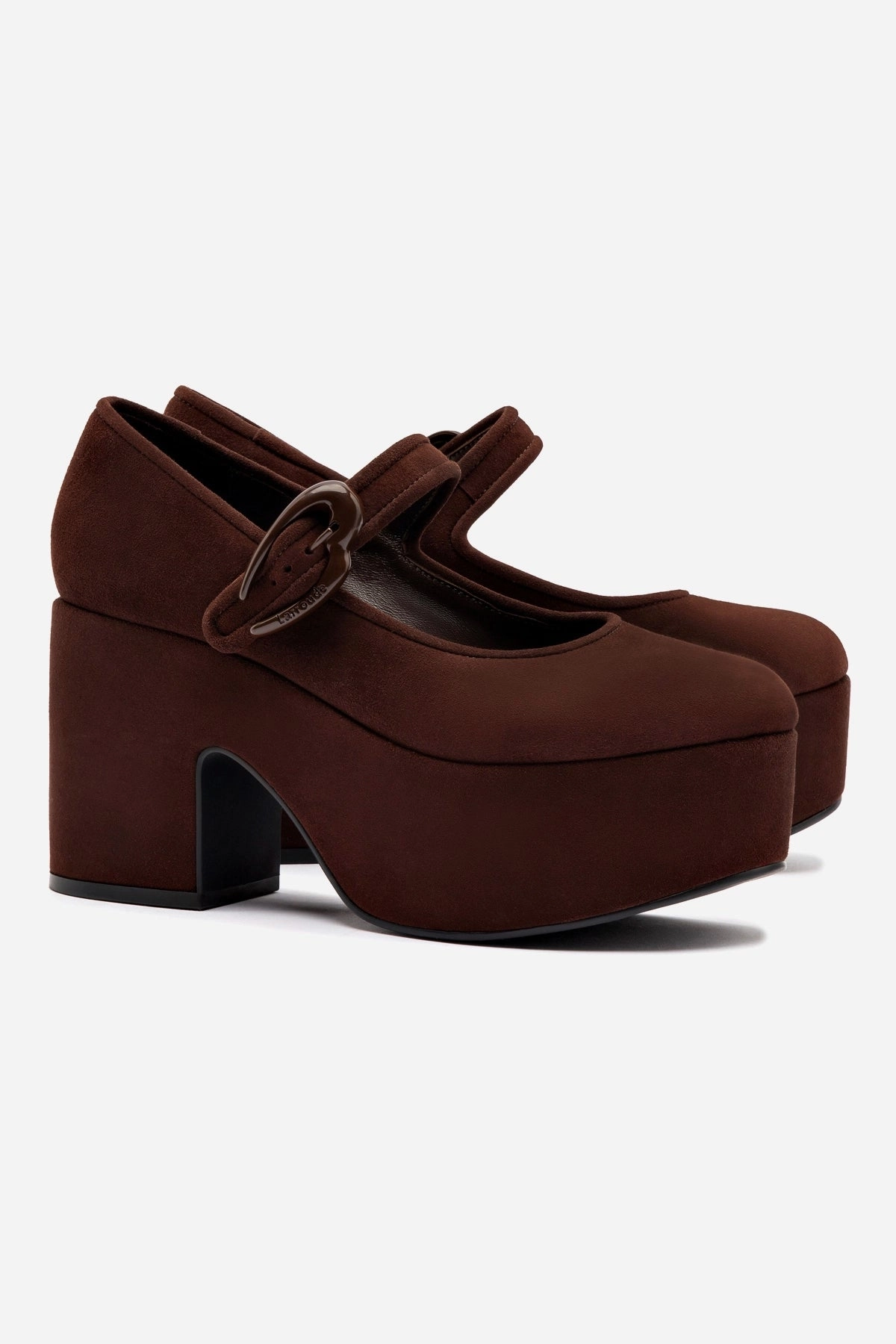 Formal Mode Meadow Glow Verona Flatform In Brown Suede