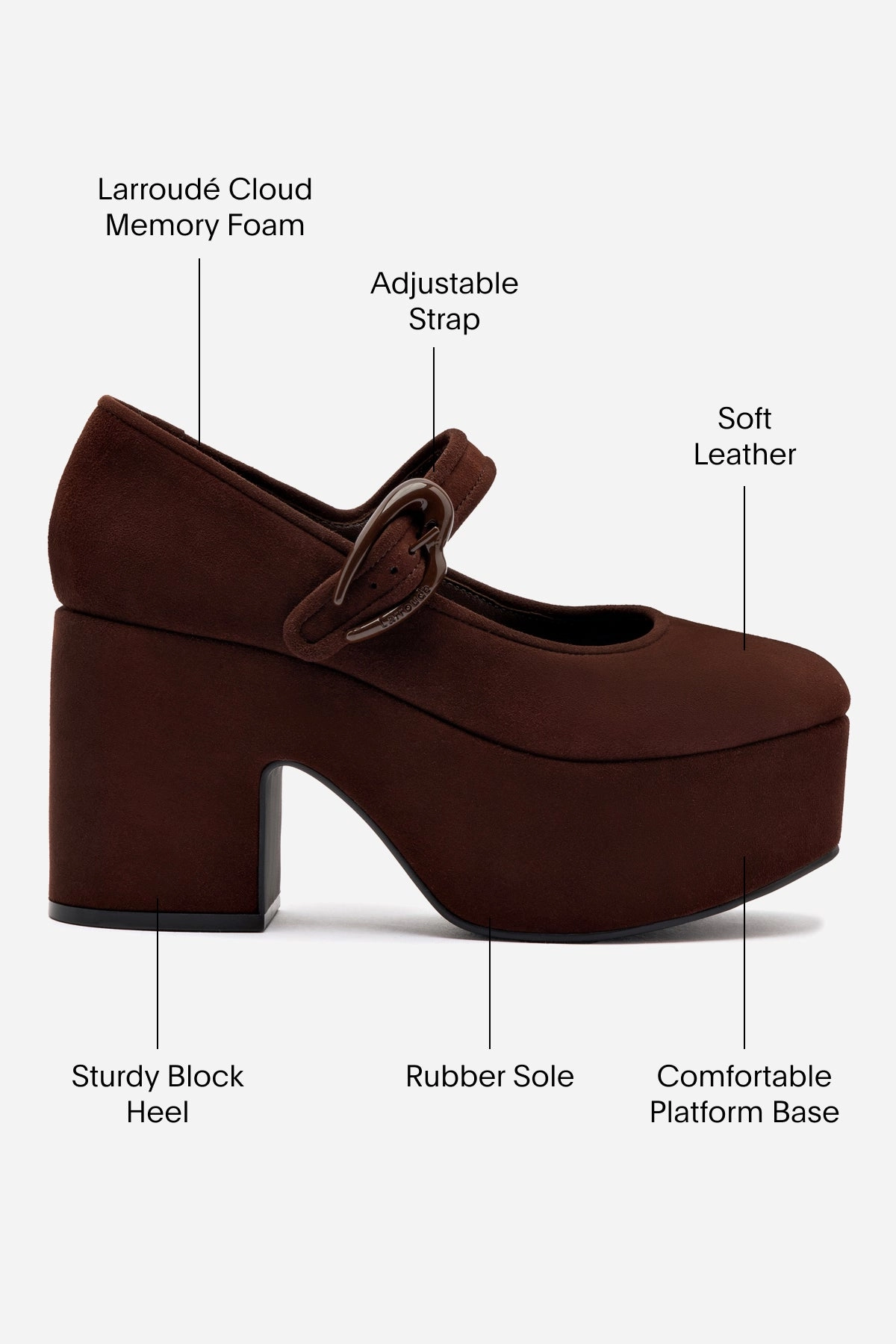 Mix Hue Core Flex Verona Flatform In Brown Suede