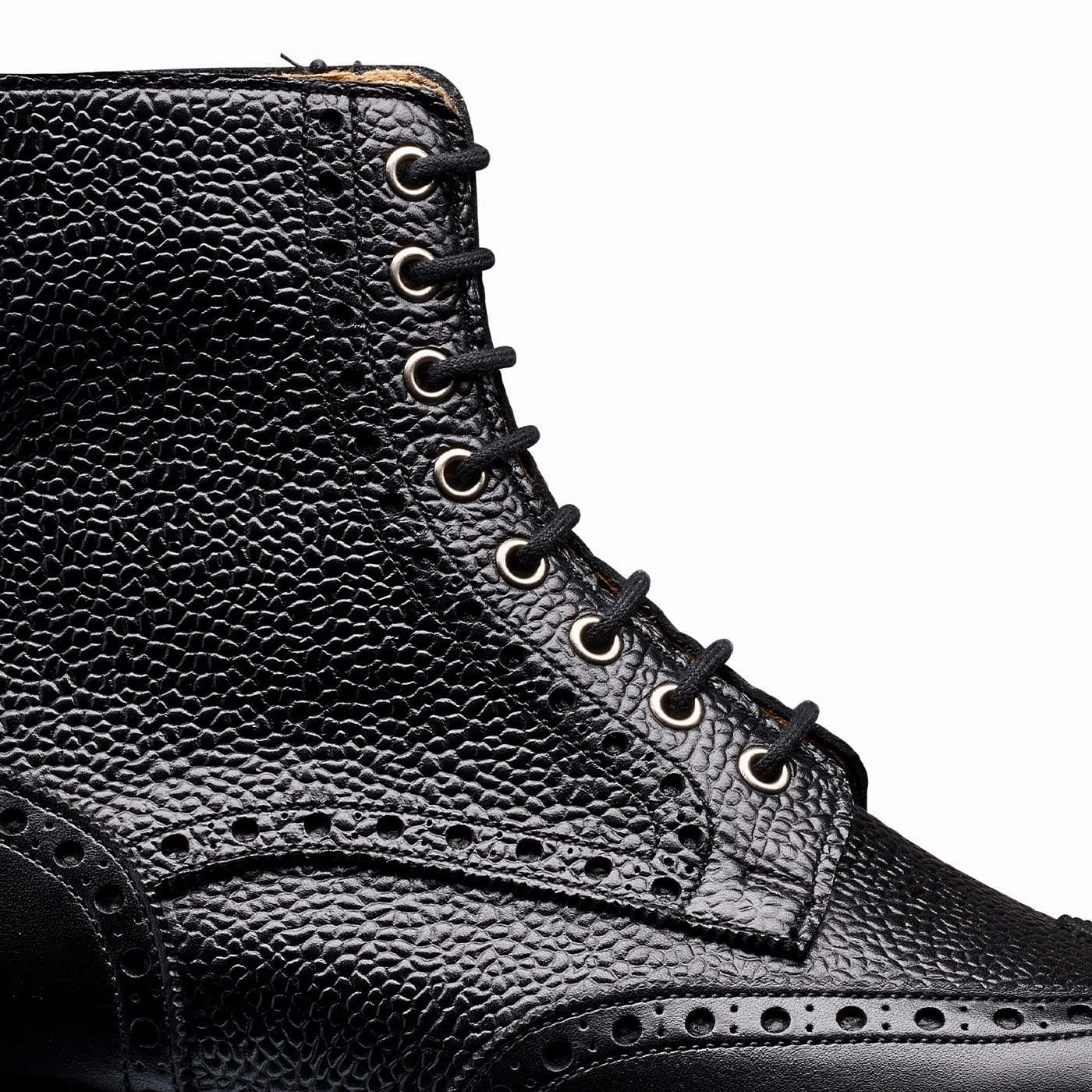 Grace 2 Black Calf & Black Scotch Grain Love Glow High Arch