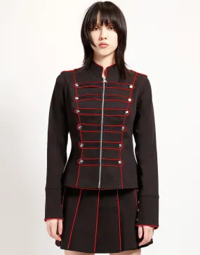 BAND JACKET RED High Collar Quick Access Closures