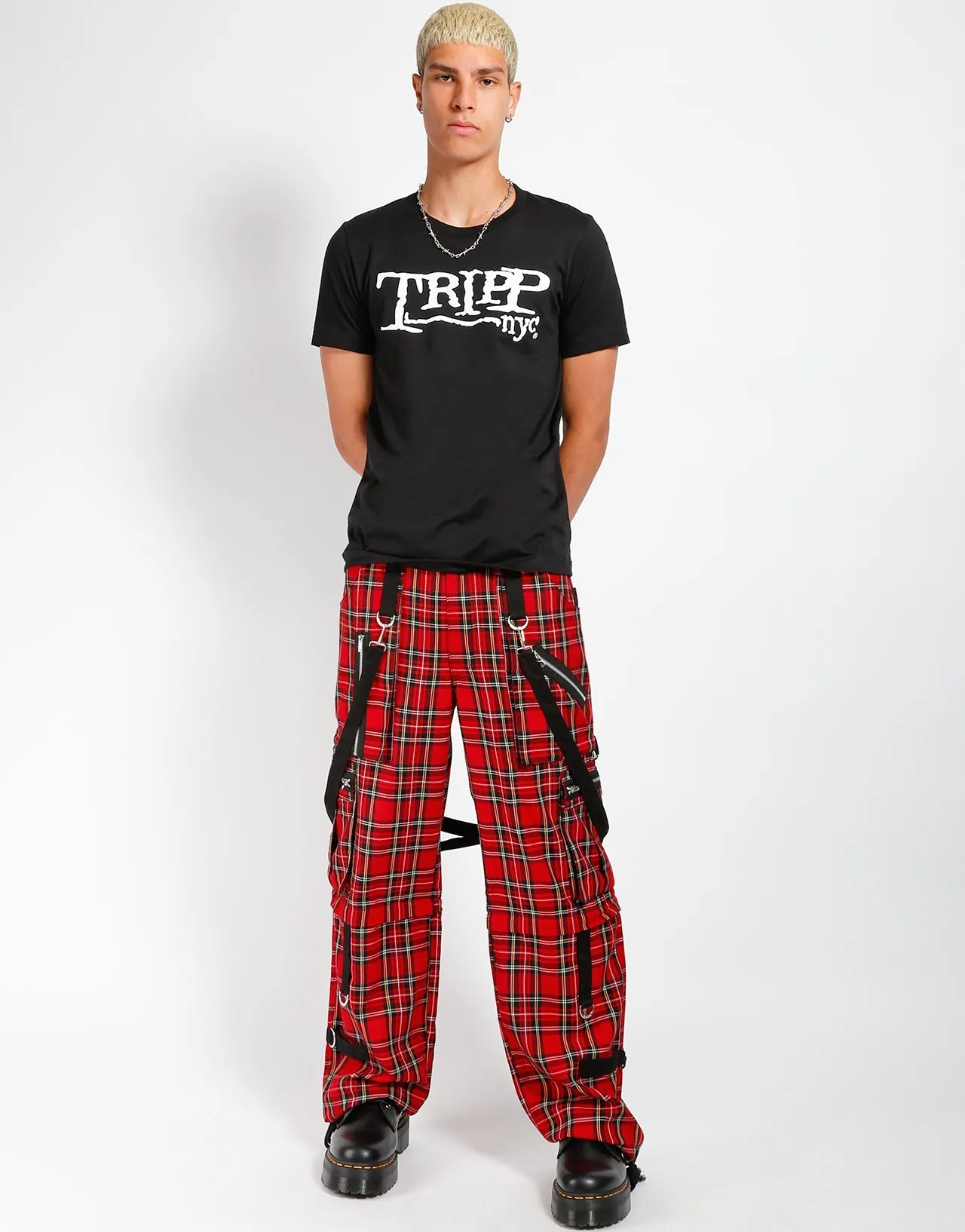 Straight Leg CLASH PANT RED PLAID