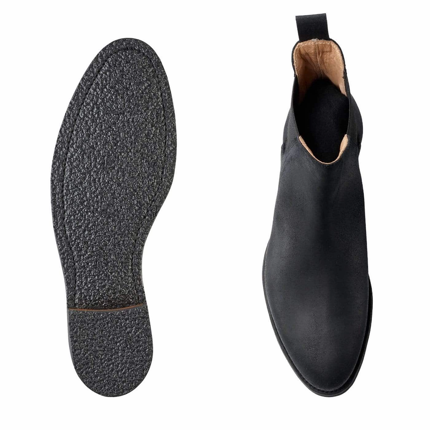 Rachel Black Rough-Out Suede Leather