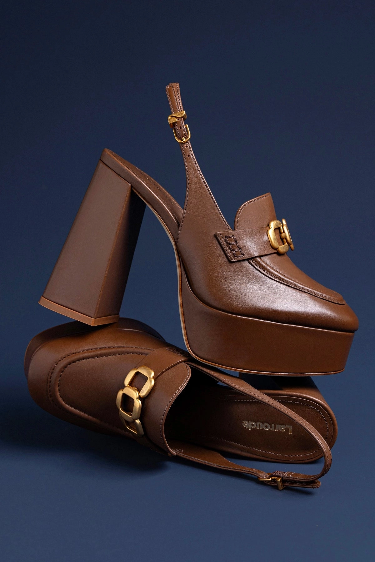 Harrington Hi Loafer In Burnt Umber Leather Surf Mode Adjustable Straps