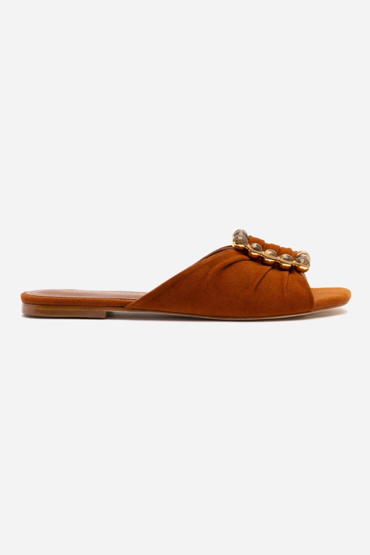 Comfortable fit Chloe Gosselin by Larroud Nova Flat In Chestnut Suede