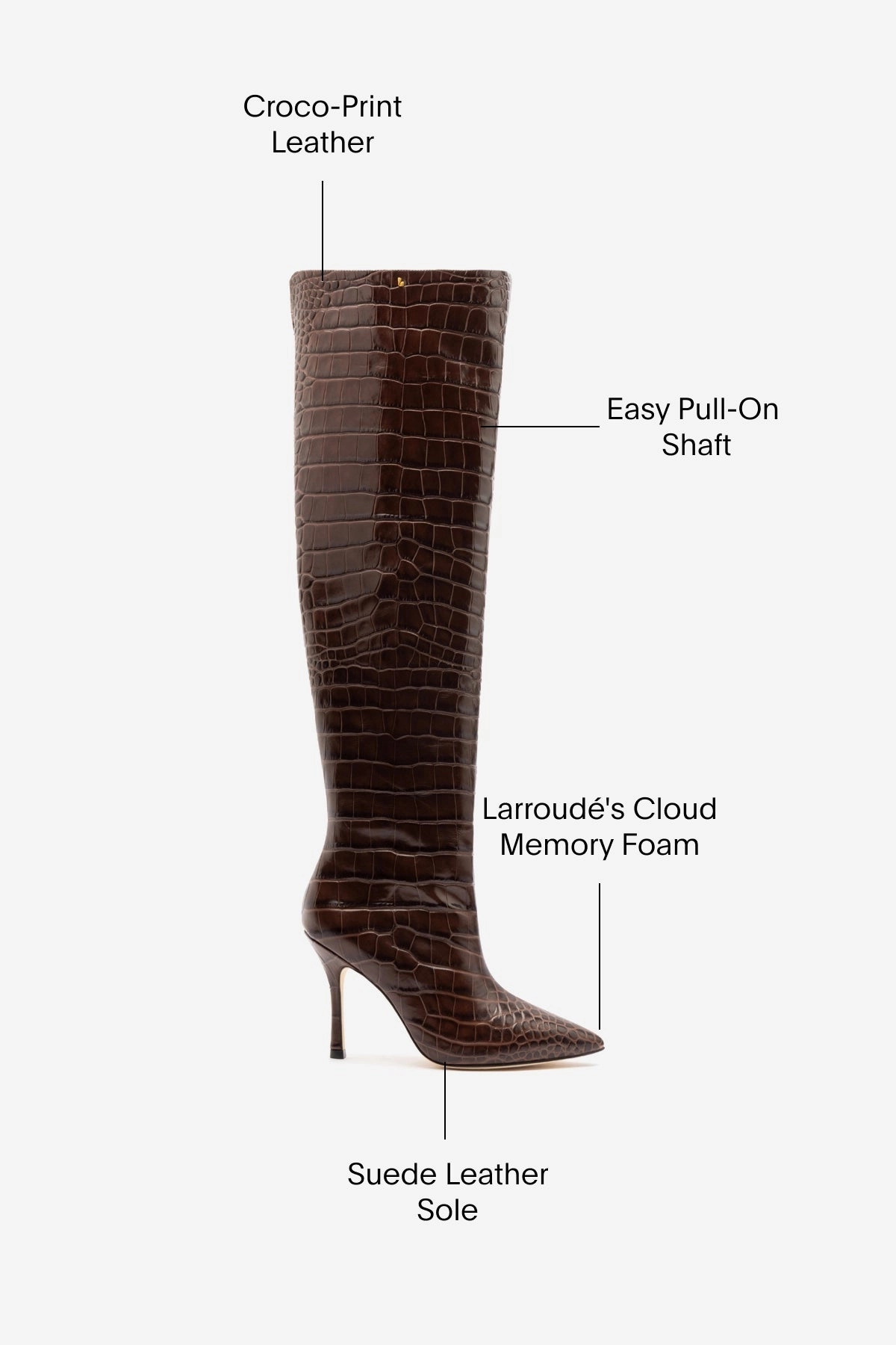 Kate Hi Boot In Brown Leather Rich Jewel Modern