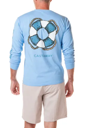Everyday Comfort Fit OdorResistant Treatment Beach Tee Long Sleeve Azure Castaway