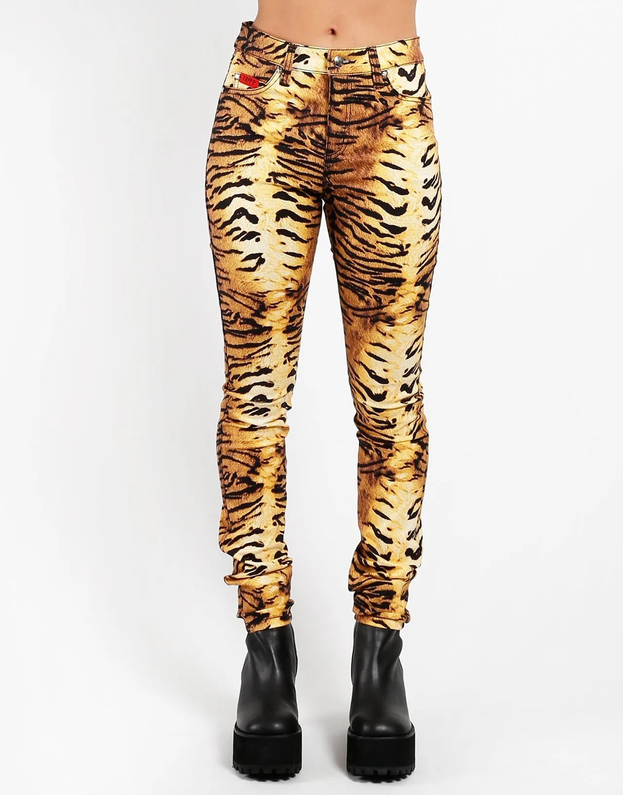 SecureCargoPockets Lounge-friendly HIGH WAIST T-BACK JEAN TIGER