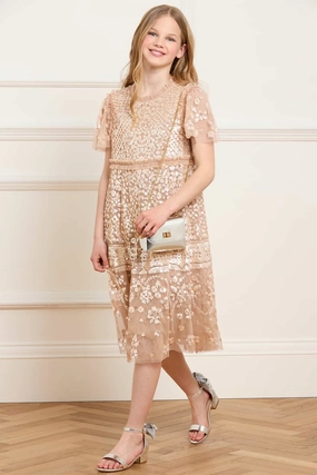 Aurora Kids Dress Subtle Texture Weave Everyday Fashion