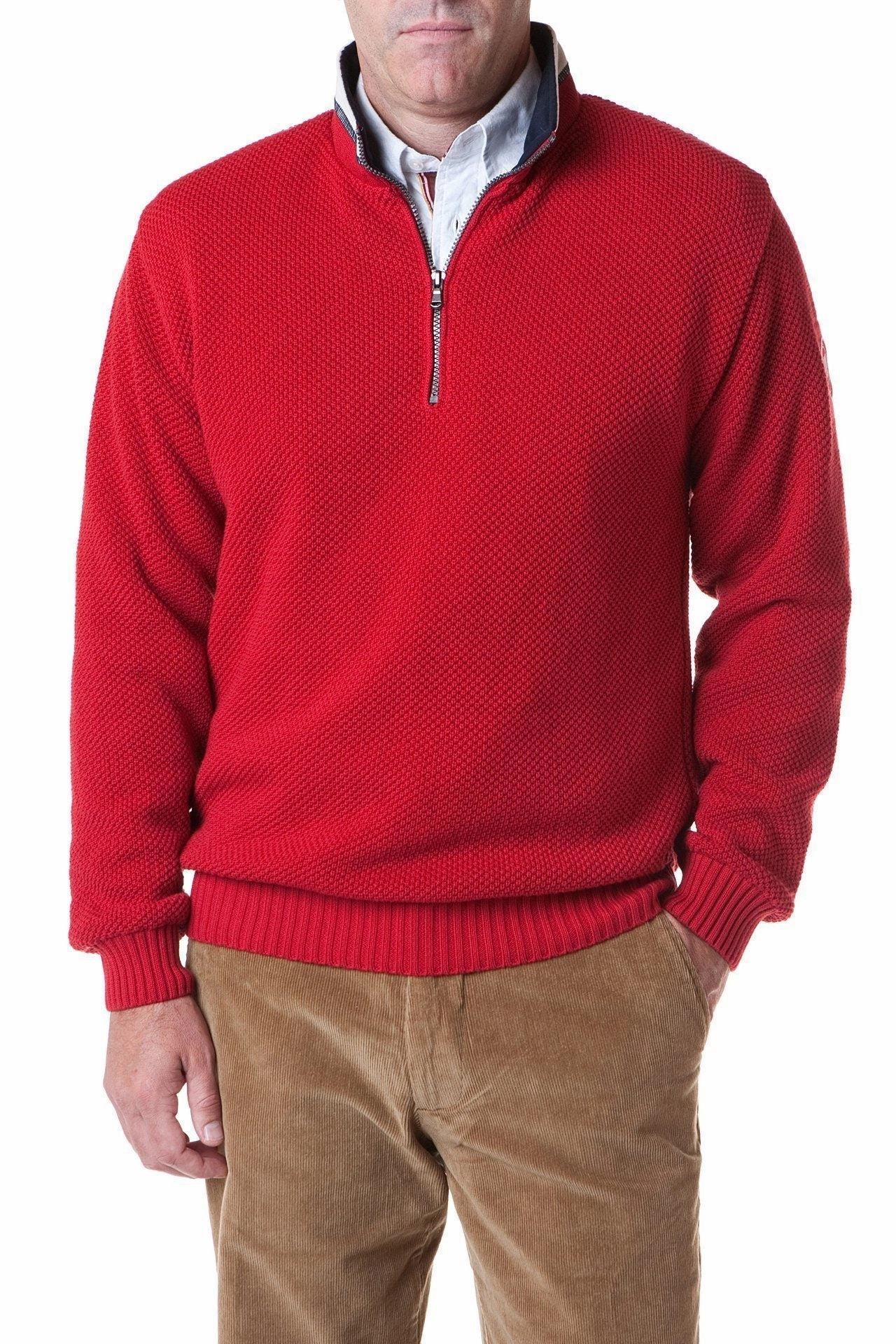 Flatlock stitching Removable-Liners Holebrook Sweater Classic WP Red