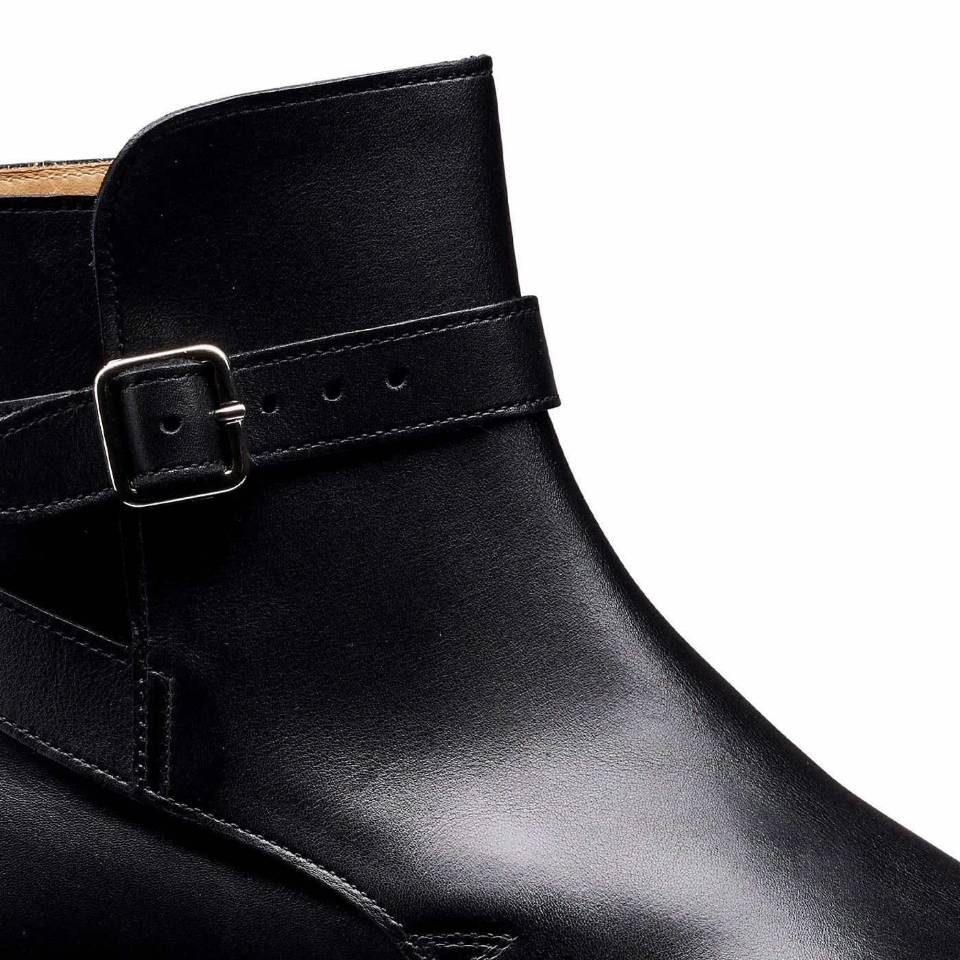 Holly Black Wax Calf Fur Trim