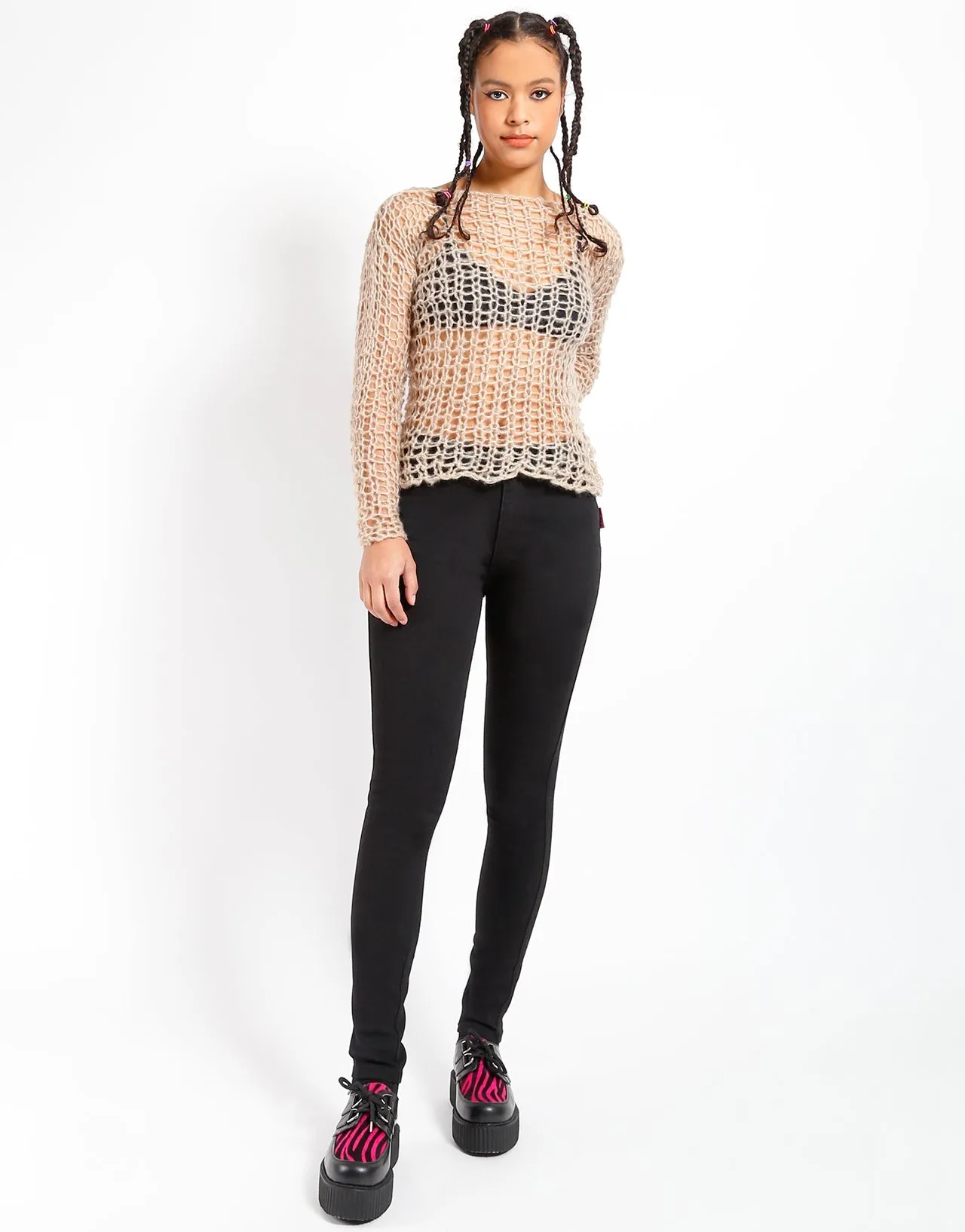 CompressionSupportWeave AntiPilling Technology HOLY PUNK SWEATER IVORY