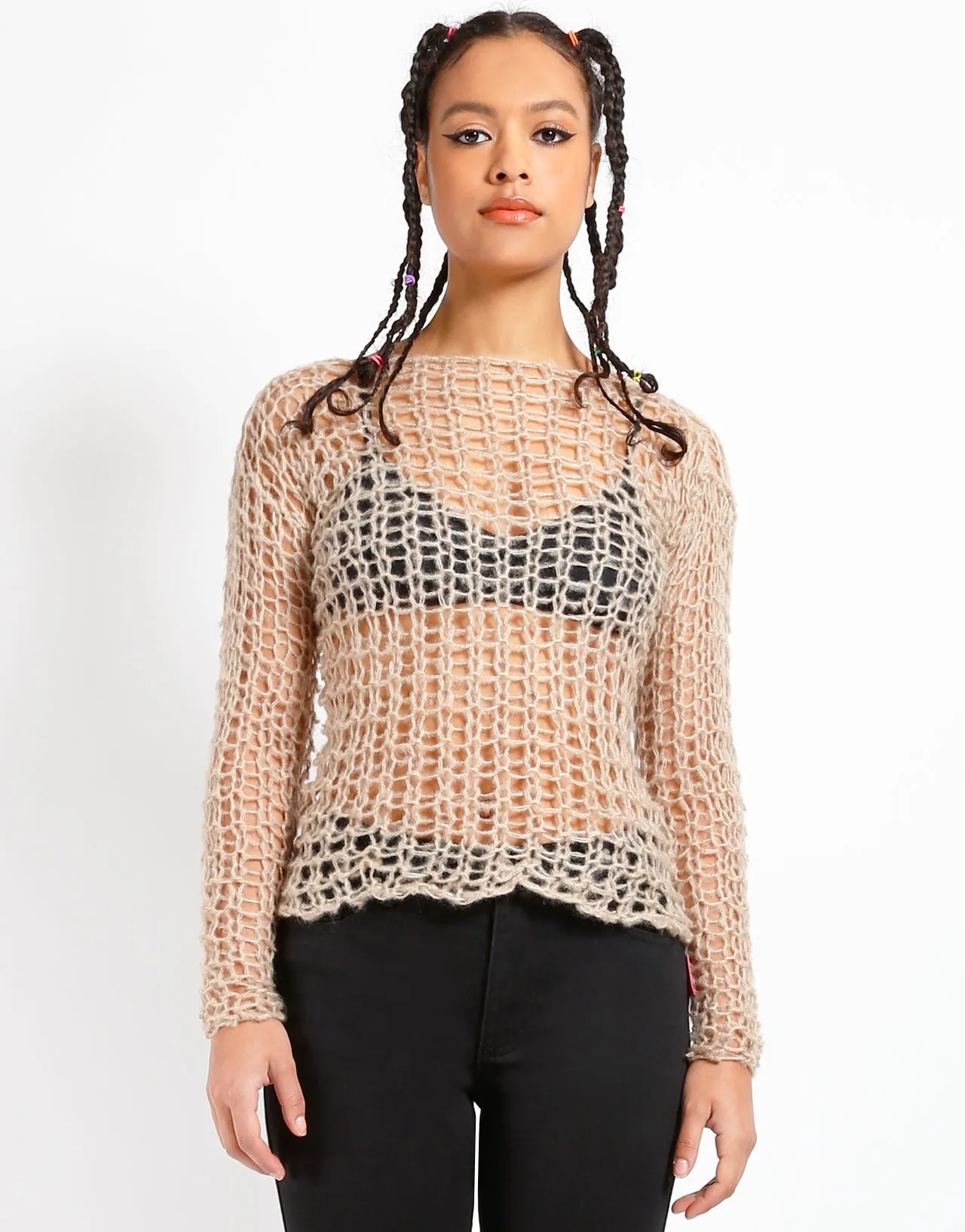 Sustainable Fabric Blend HOLY PUNK SWEATER IVORY