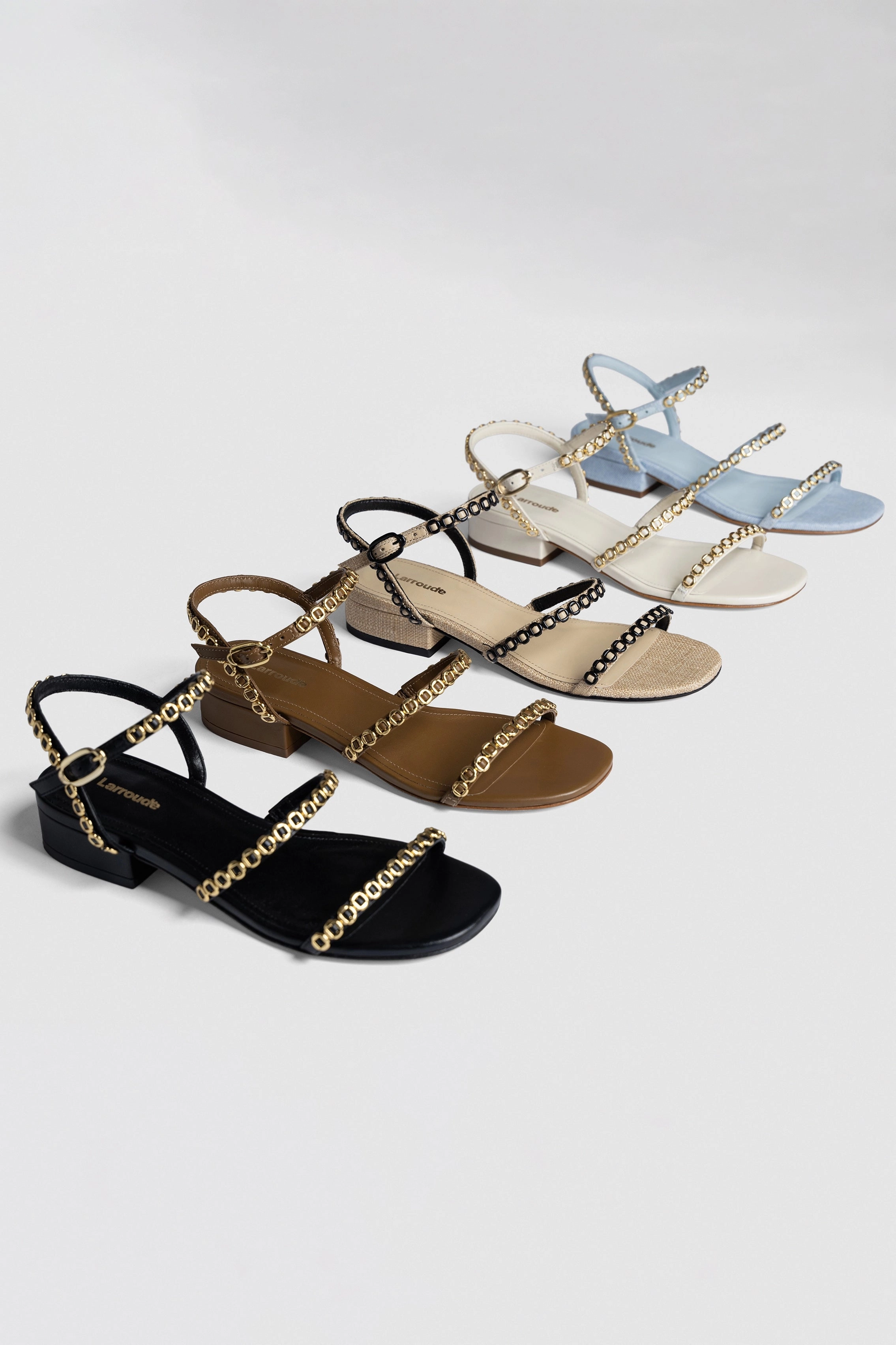 Cushioned Footbed Milanina Flat Sandal In Russet Leather