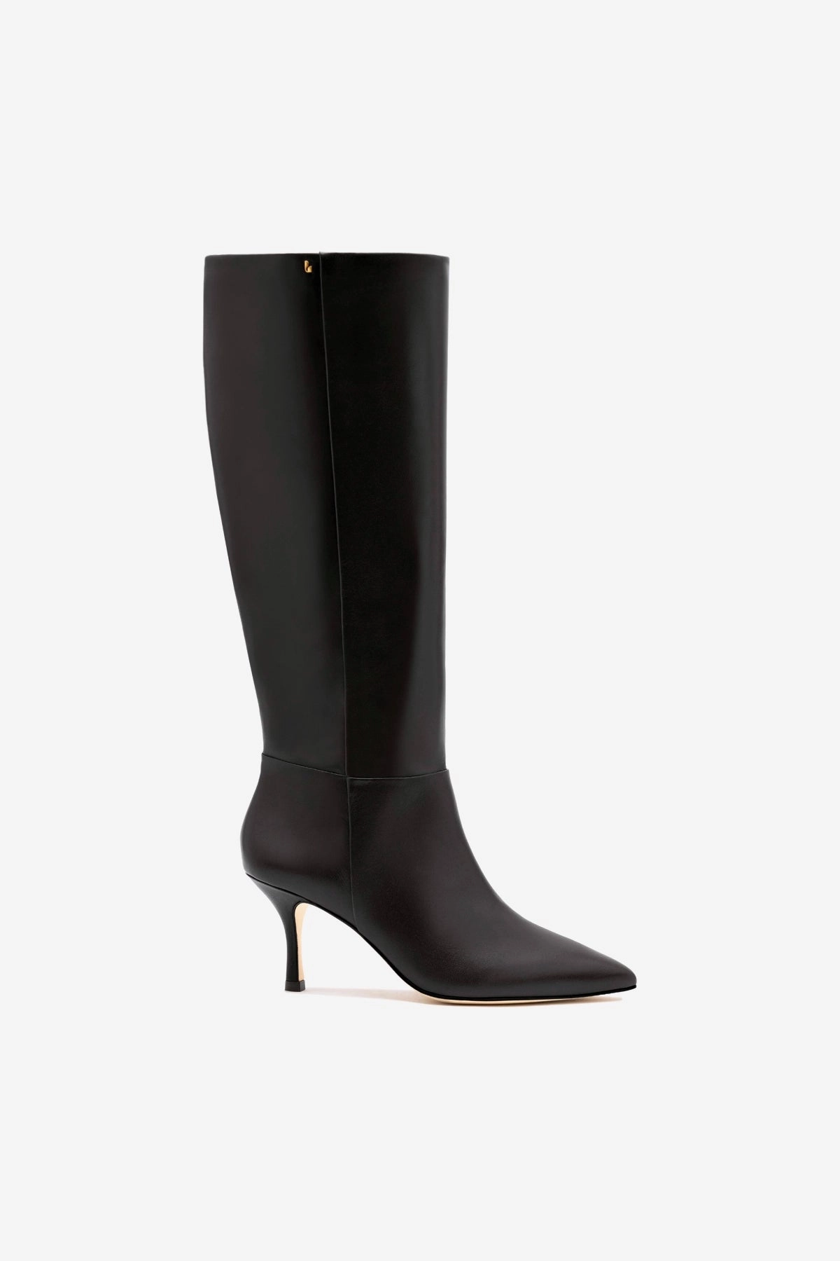 Kate Mid Boot In Black Leather Adjustable Foam Lining Running Errands