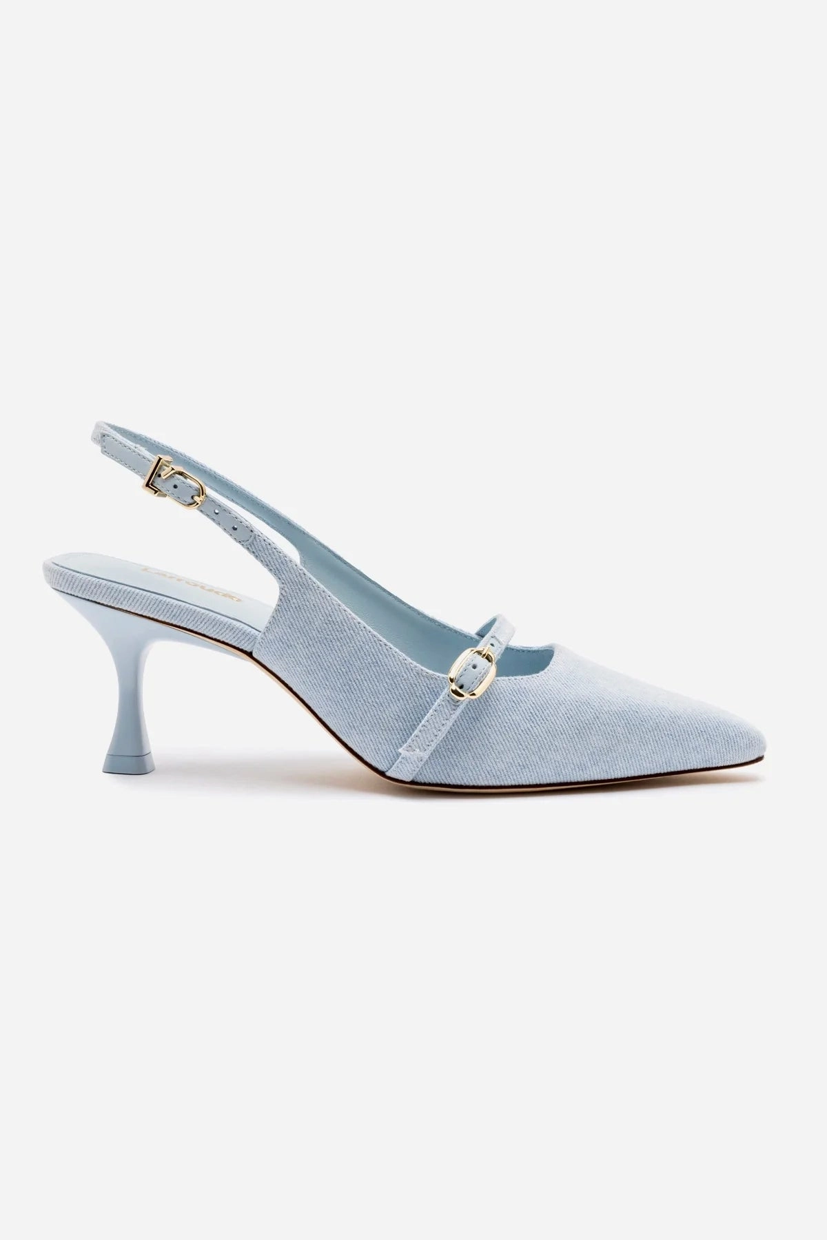 Pearl Shine Ines Pump In Maya Denim