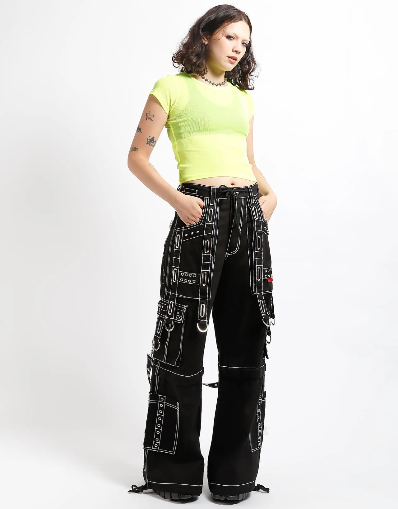 Body Movement INTERLACE PANT WITH WHITE STITCH