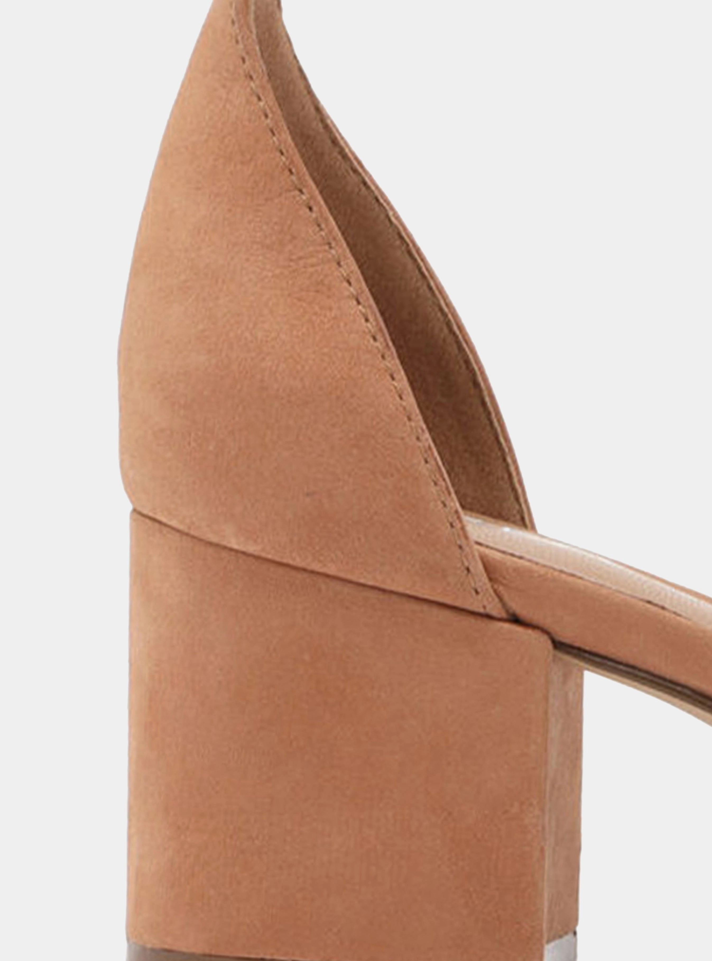 Isabelli Lace Leather Block Sandal Moist Guard