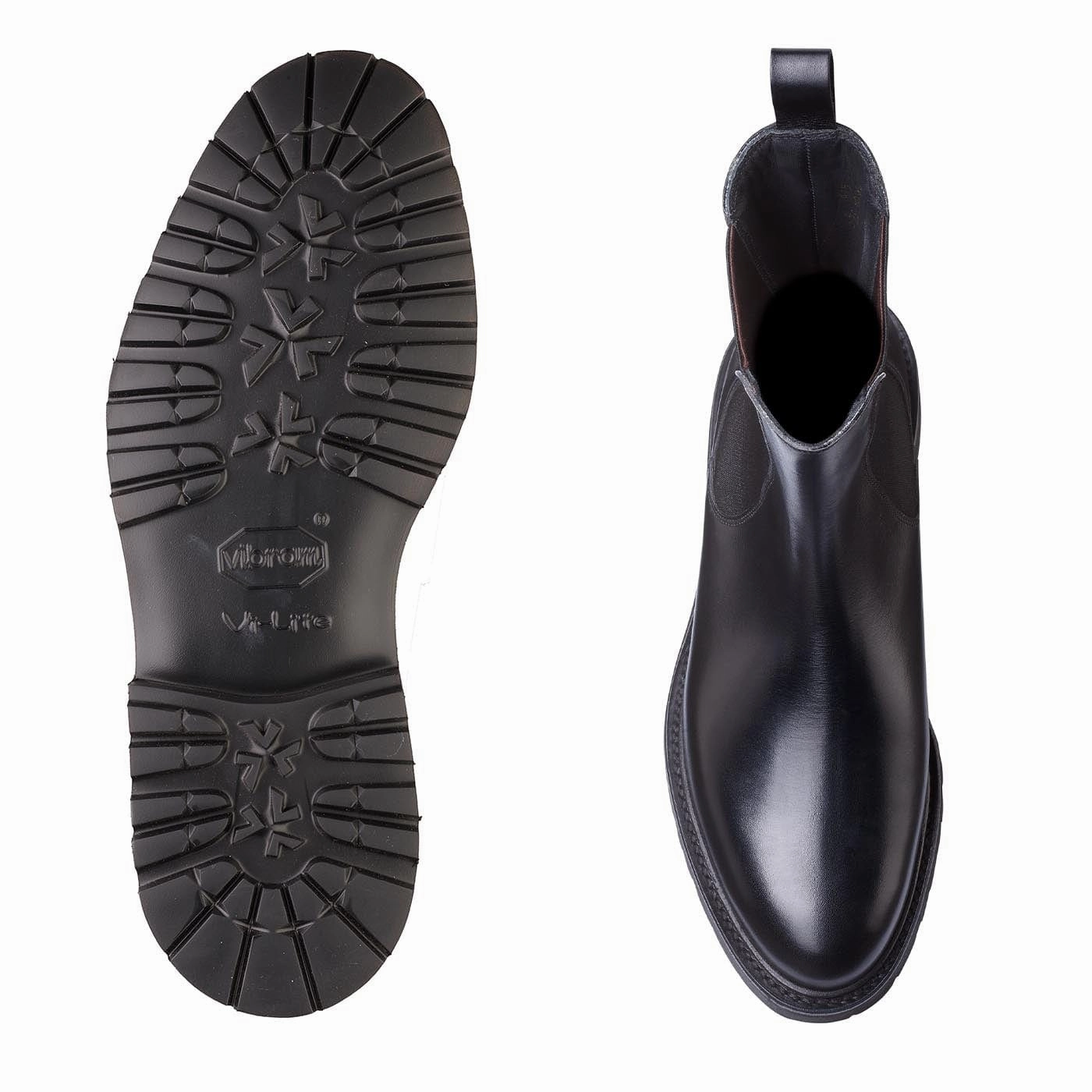 Elastic Gusset Reflective accents Ivy Black Calf