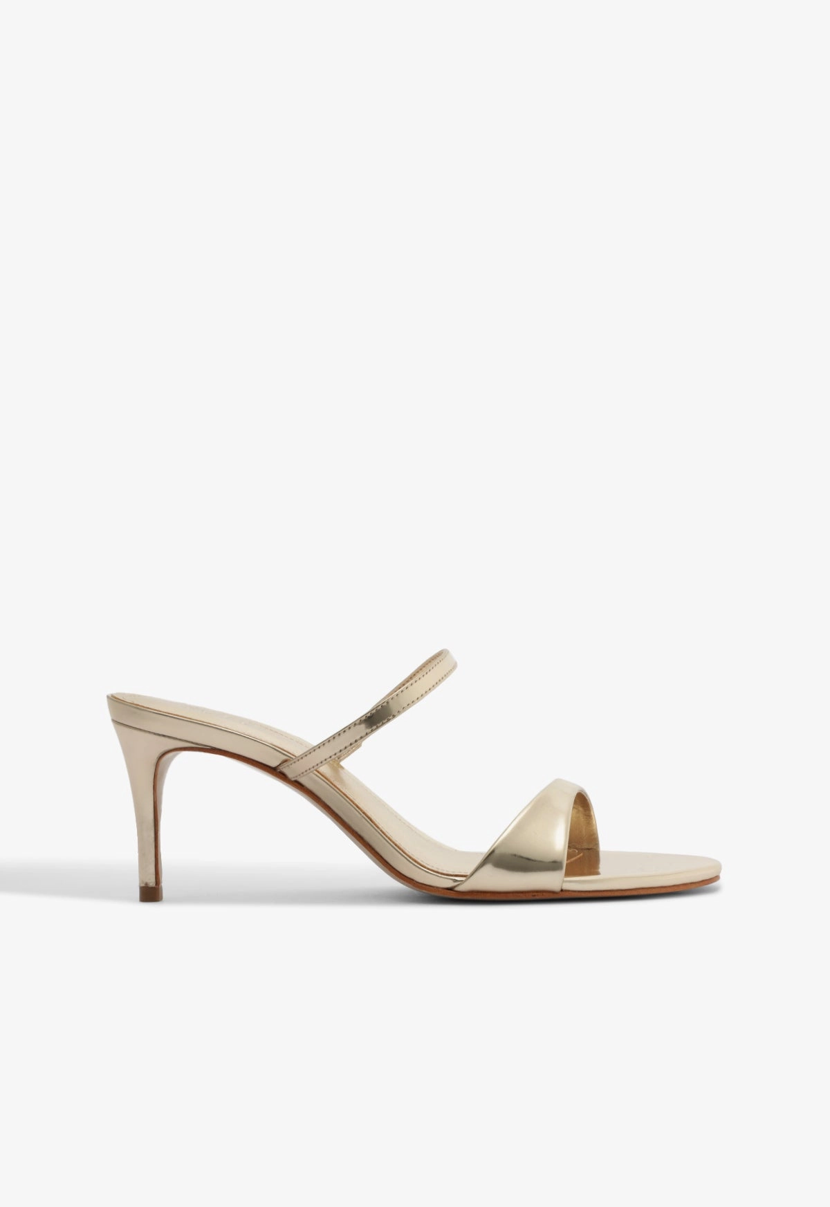 Jessica Mid Mule Metallic Sandal Simple Feel