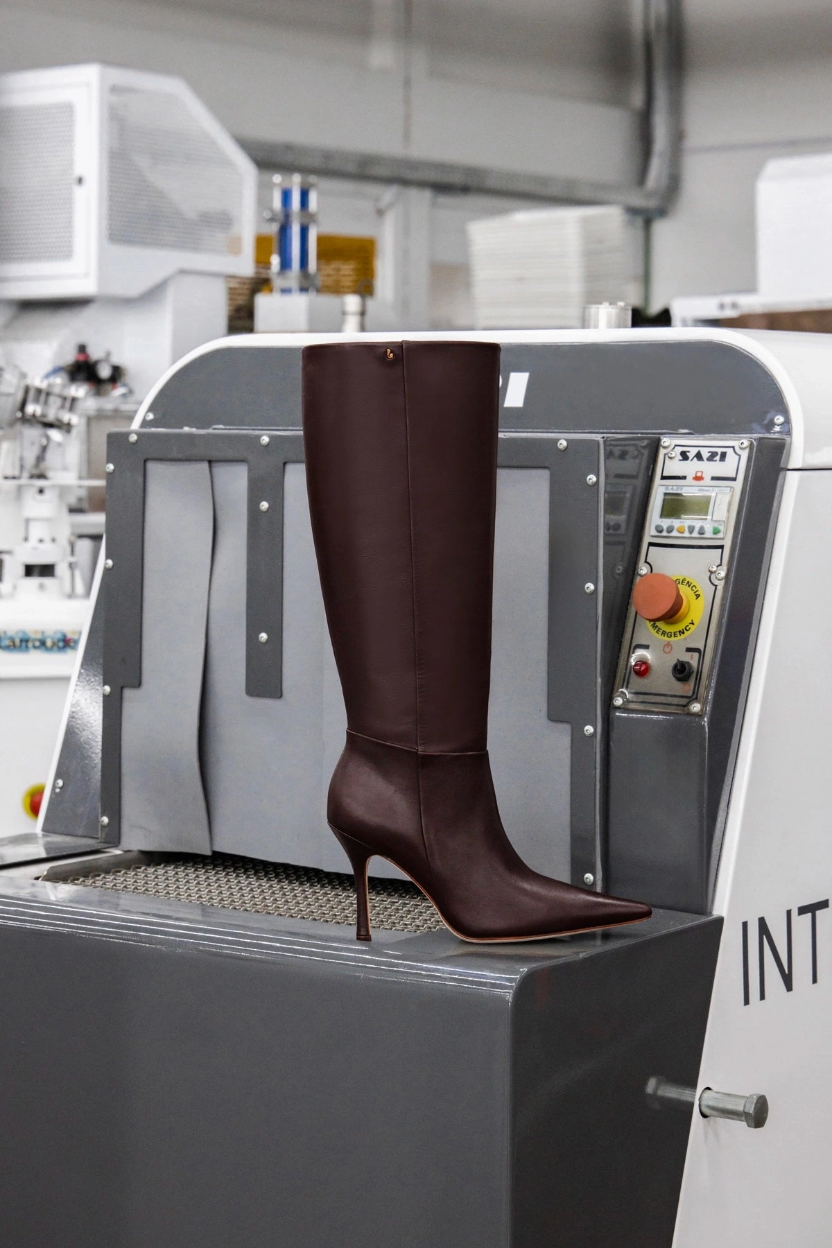 Slim Form Carina Boot In Brown Leather