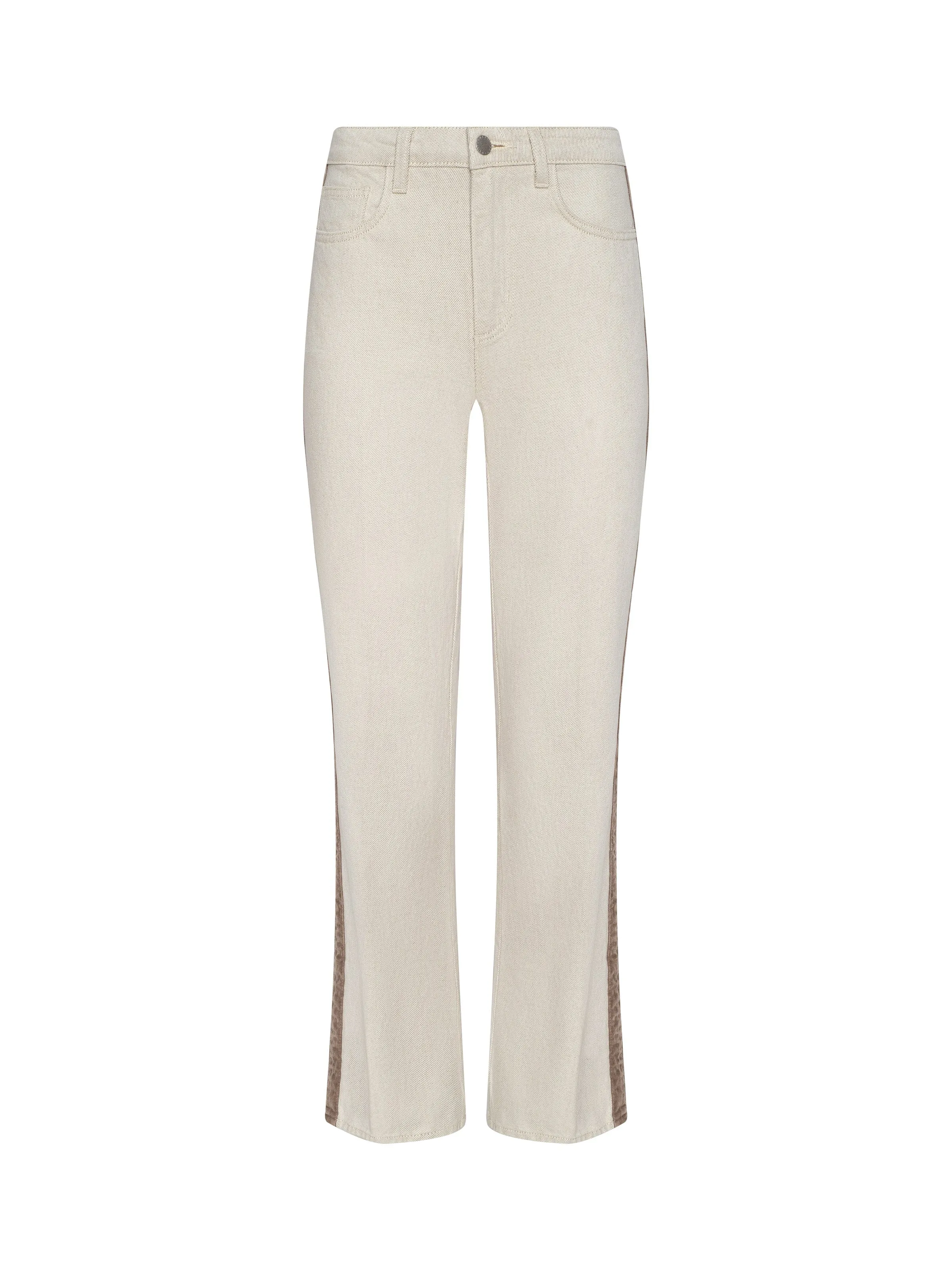 Modern Couple Look Jones Highwaist Stovepipe Desert Tan/ Ivory Taupe