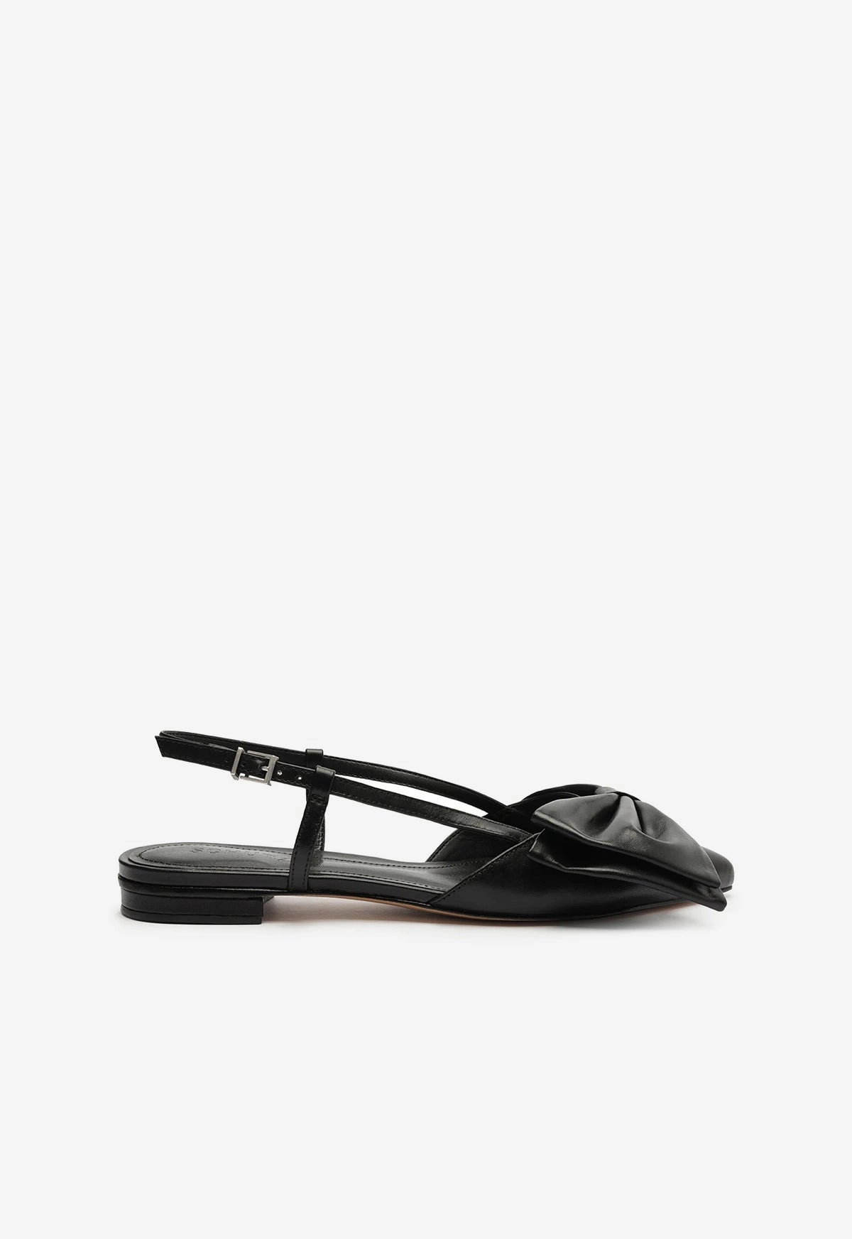 Quality Low Profile Design Judy Flat Leather Pump