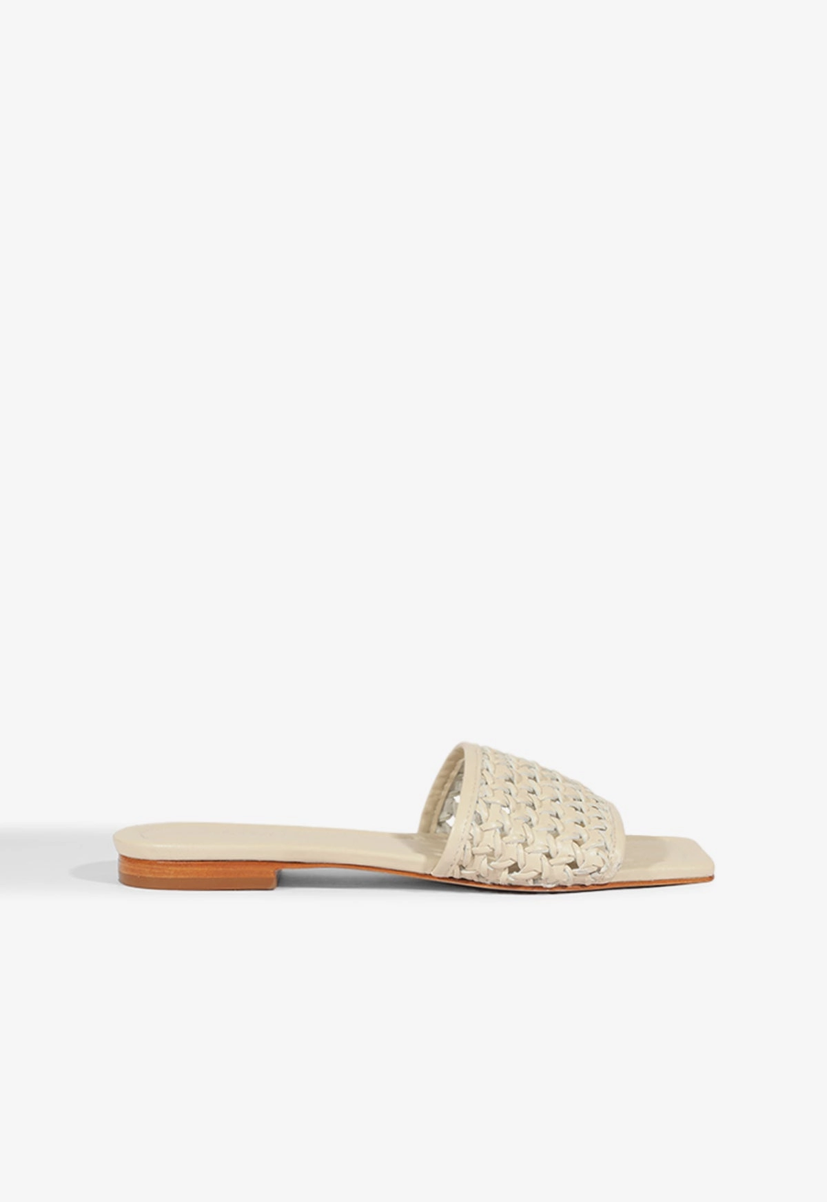 Juliet White Leather Flat Sandal Pack Safe Padded Collar Support