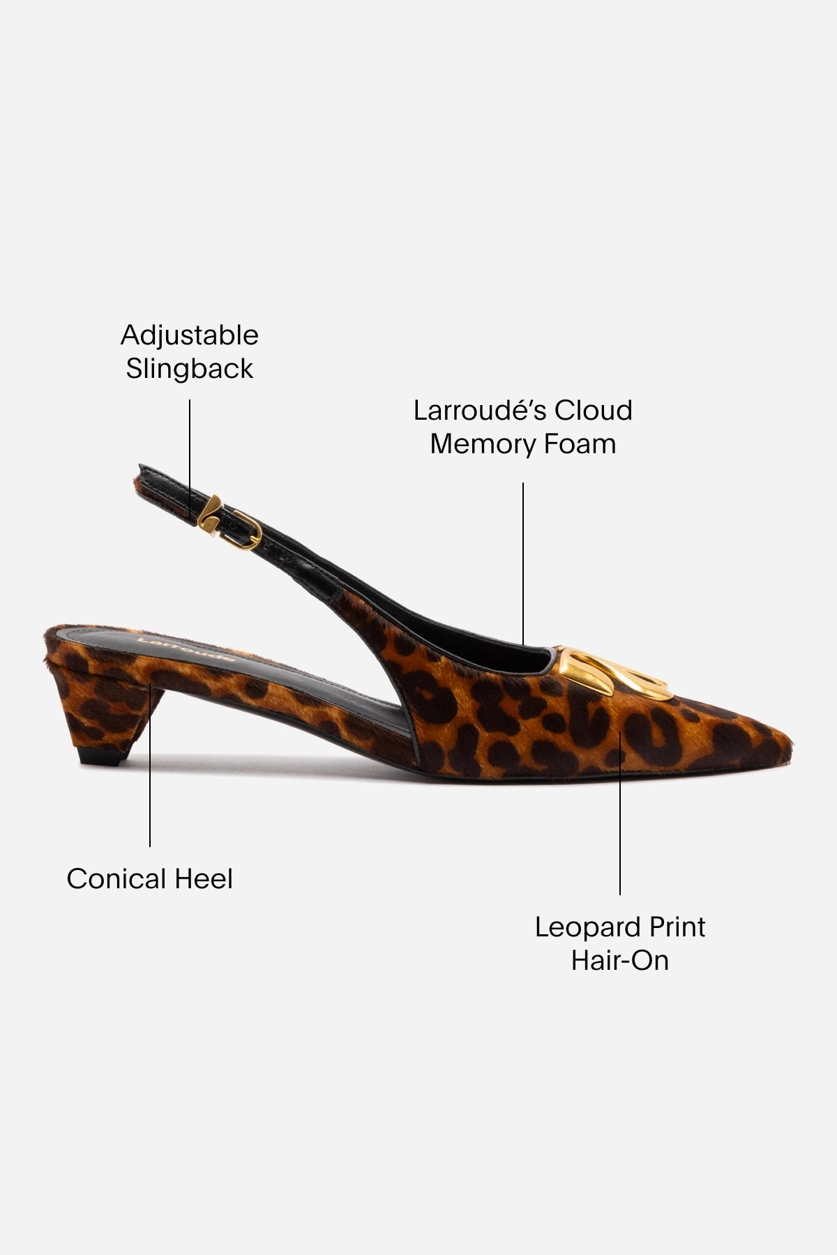 Fresh Drop Shock Absorbing Kaitlan LL Low Pump In Leopard Print Calf Hair